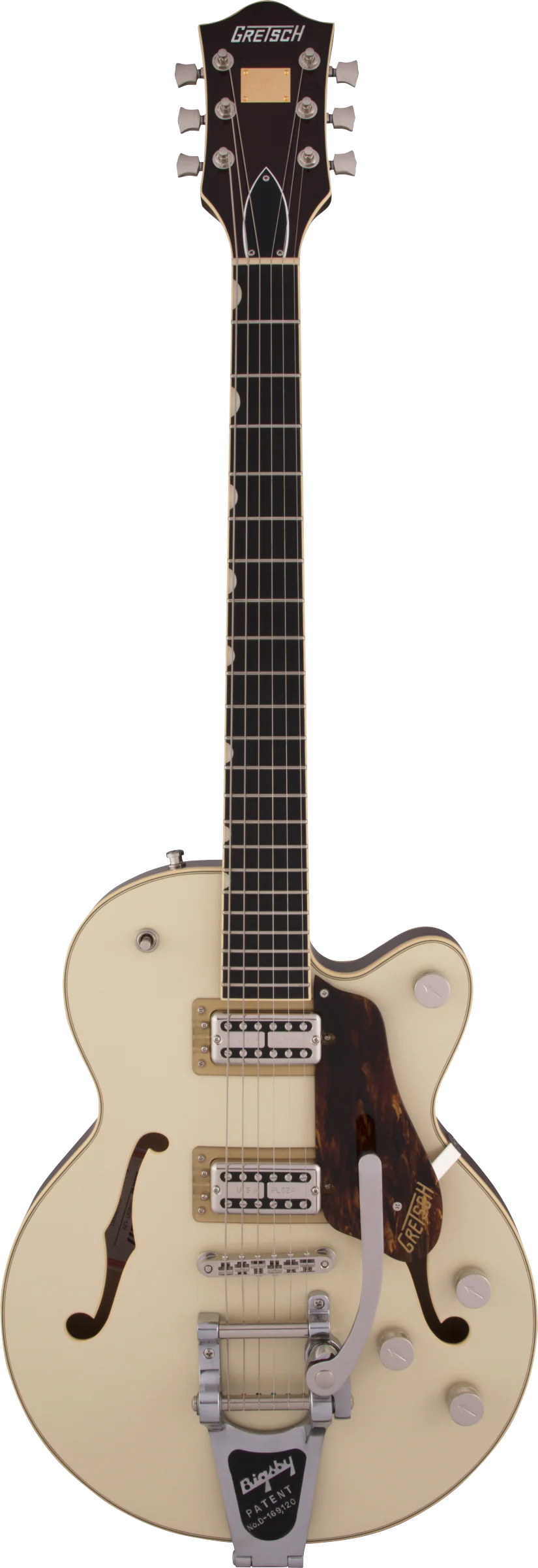 Gretsch G659T Players Edition Broadkaster Jr. Center Block Single-Cut with Bigsby Two-Tone Lotus Ivory/Walnut Stain Electric Guitar - Image 2