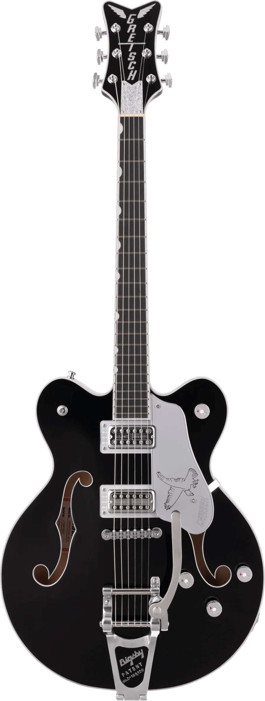 Gretsch G6636TSL Players Edition Silver Falcon Center Block Double-Cut with String-Thru Bigsby Filter’Tron Pickups Black With Case - Image 2