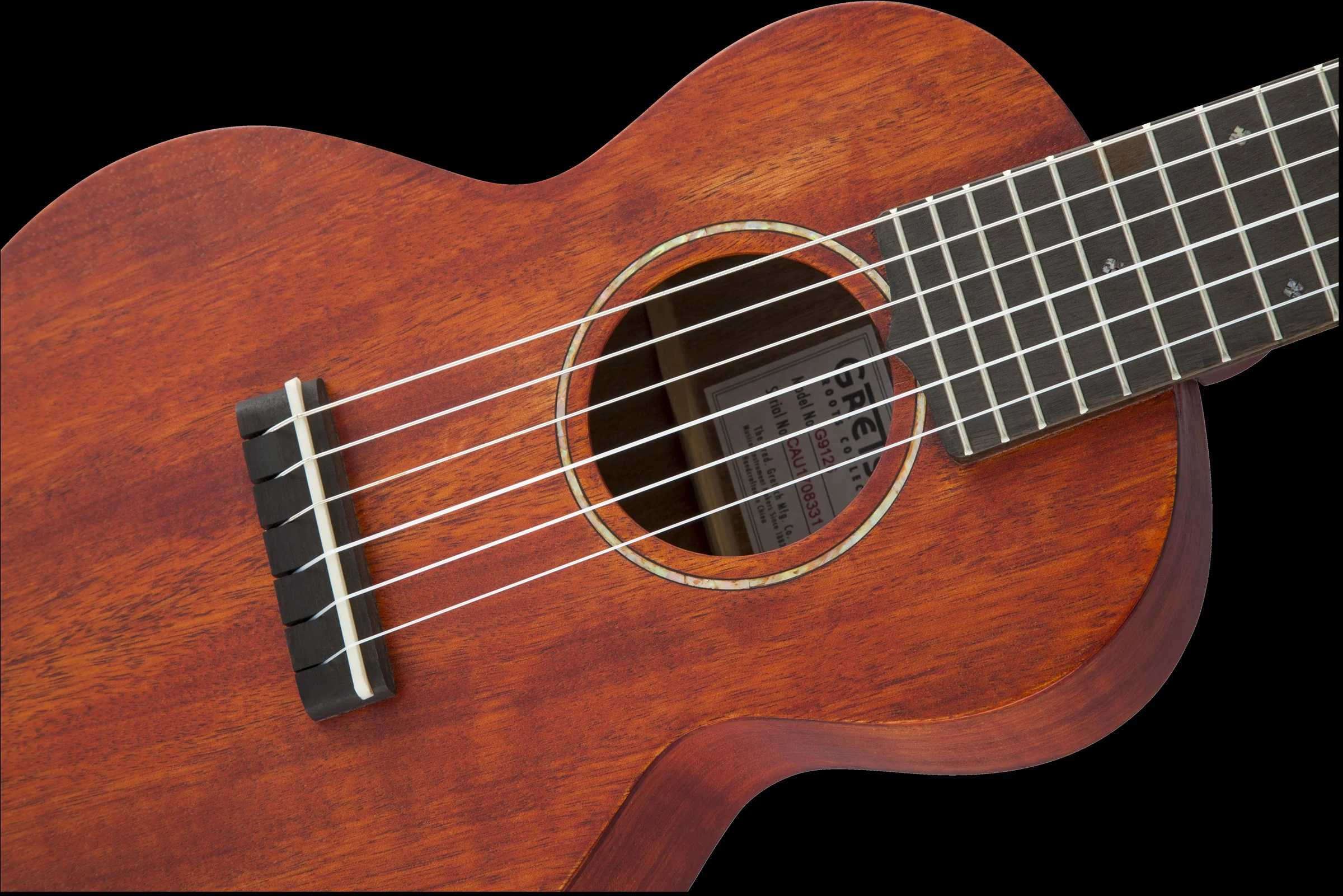 Gretsch G9126 Guitar-Ukulele Acoustic with Gig Bag Honey Mahogany Stain - Image 6