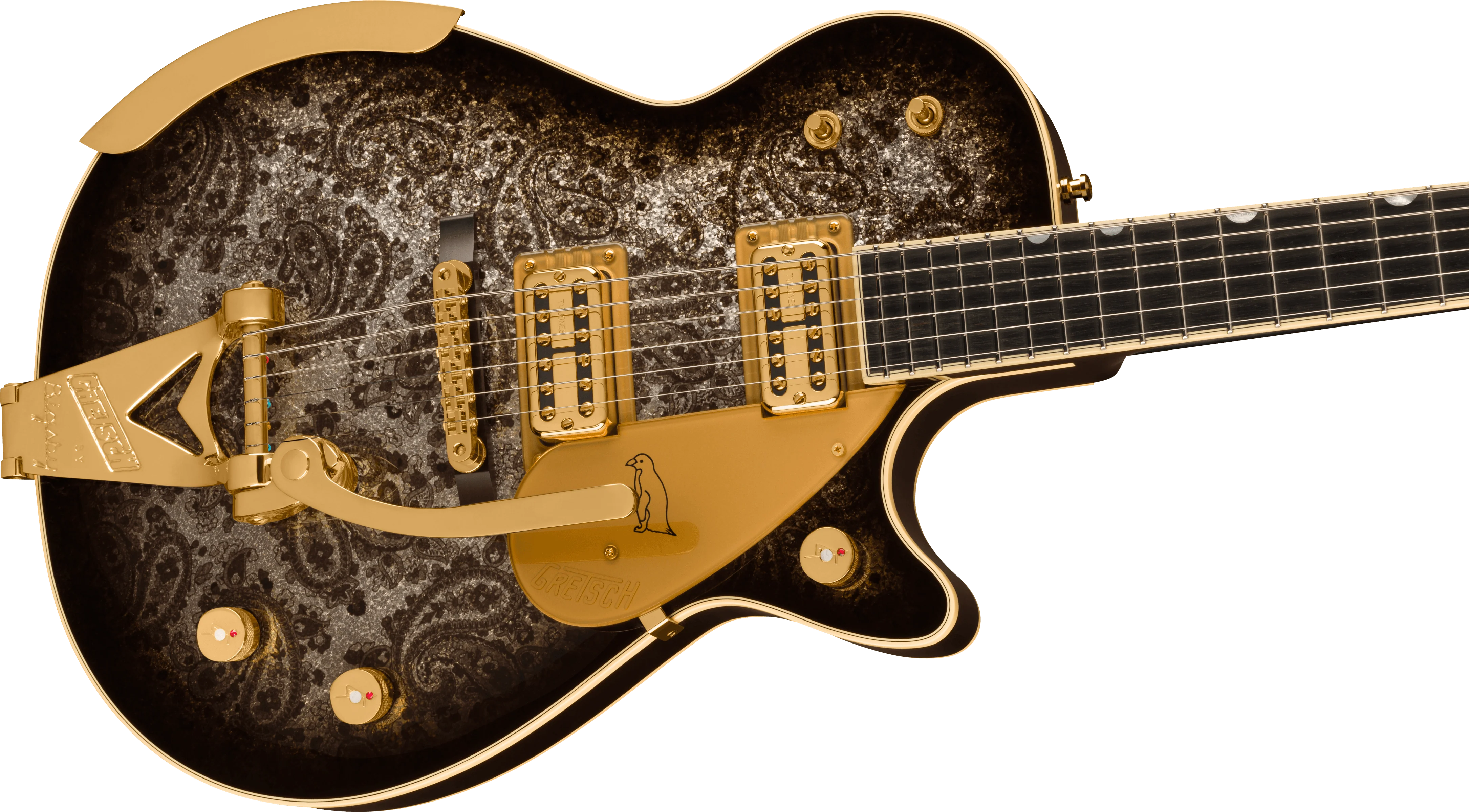 Gretsch Limited Edition G6134TG Black Paisley Penguin with Case - Image 4