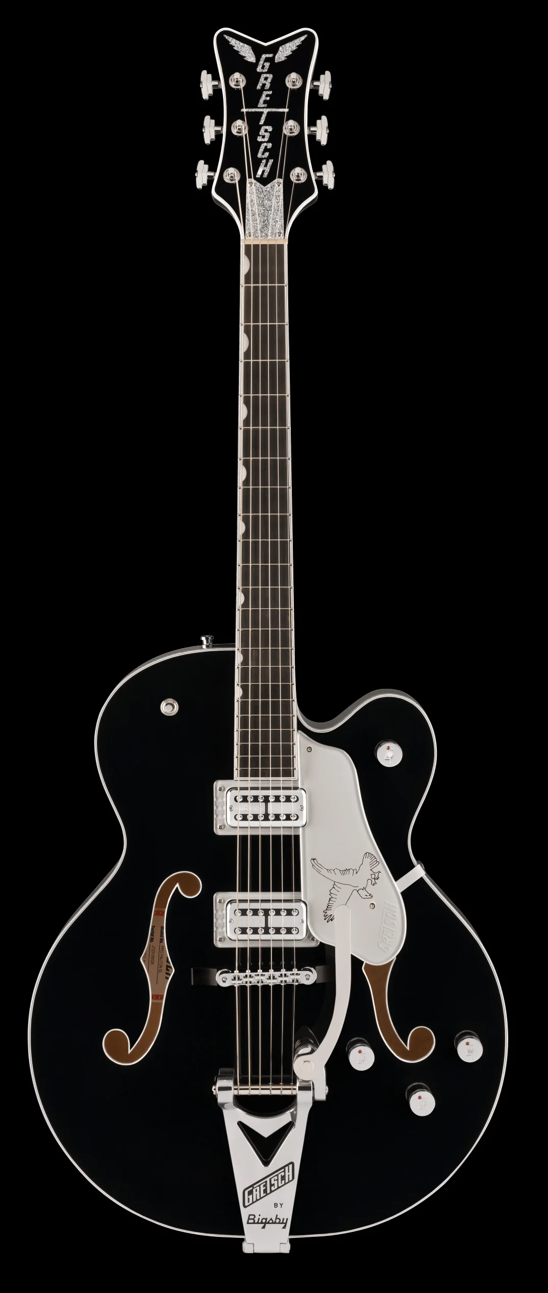 Gretsch Professional Falcon Hollow Body with Bigsby Black With Case - Image 2