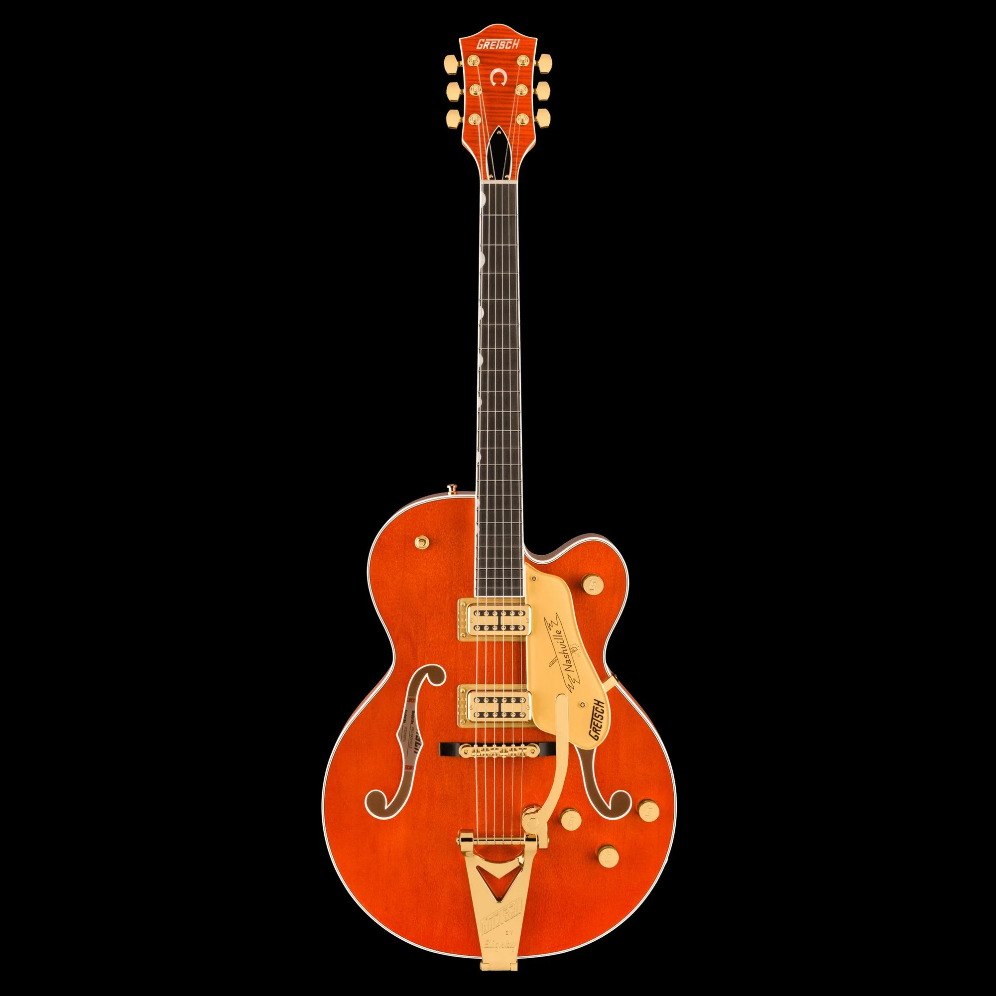 Gretsch Professional Nashville Hollow Body with Bigsby Orange Stain With Case - Image 2