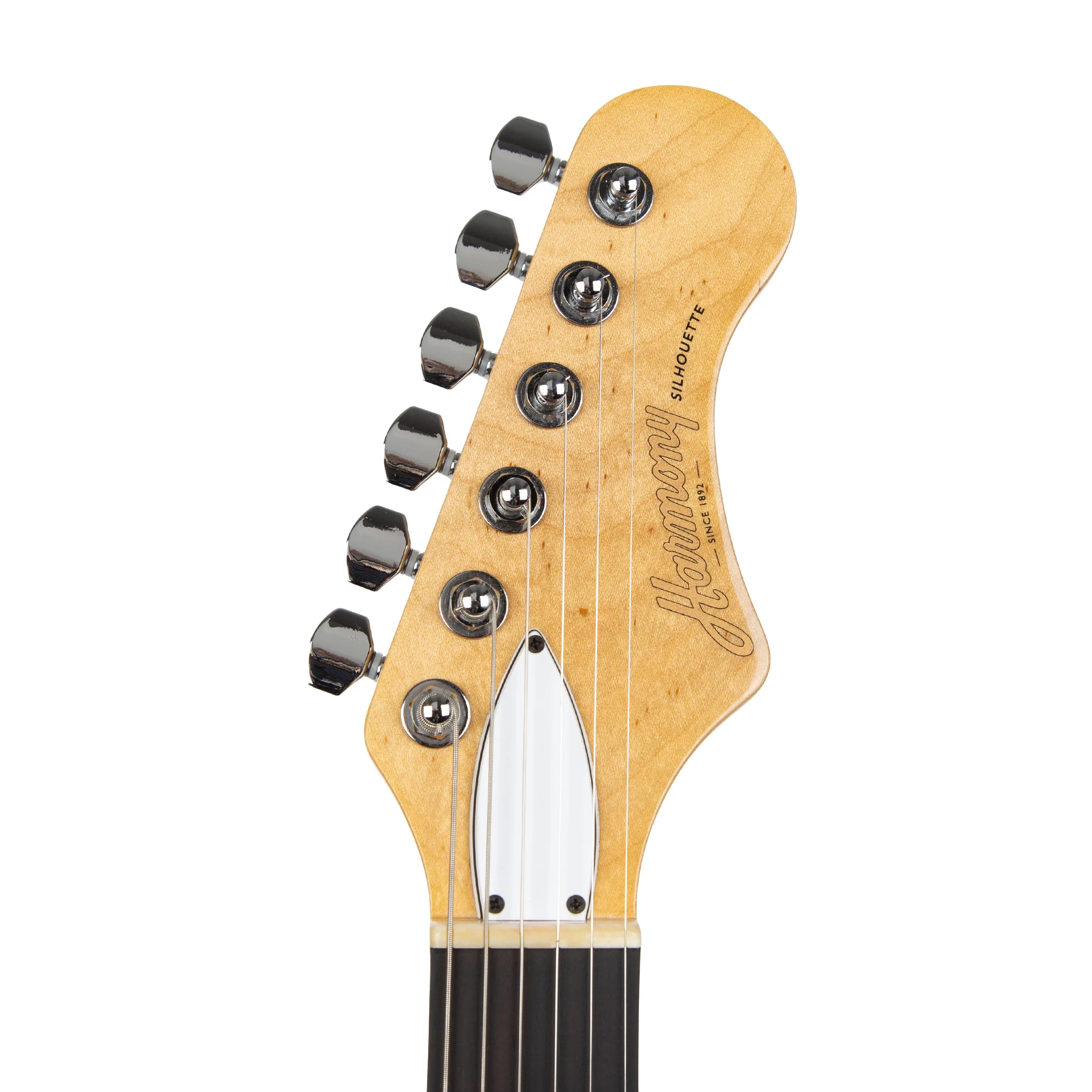 Harmony Limited Edition Silhouette Flame Maple Top Vintage Natural Electric Guitar - Image 8