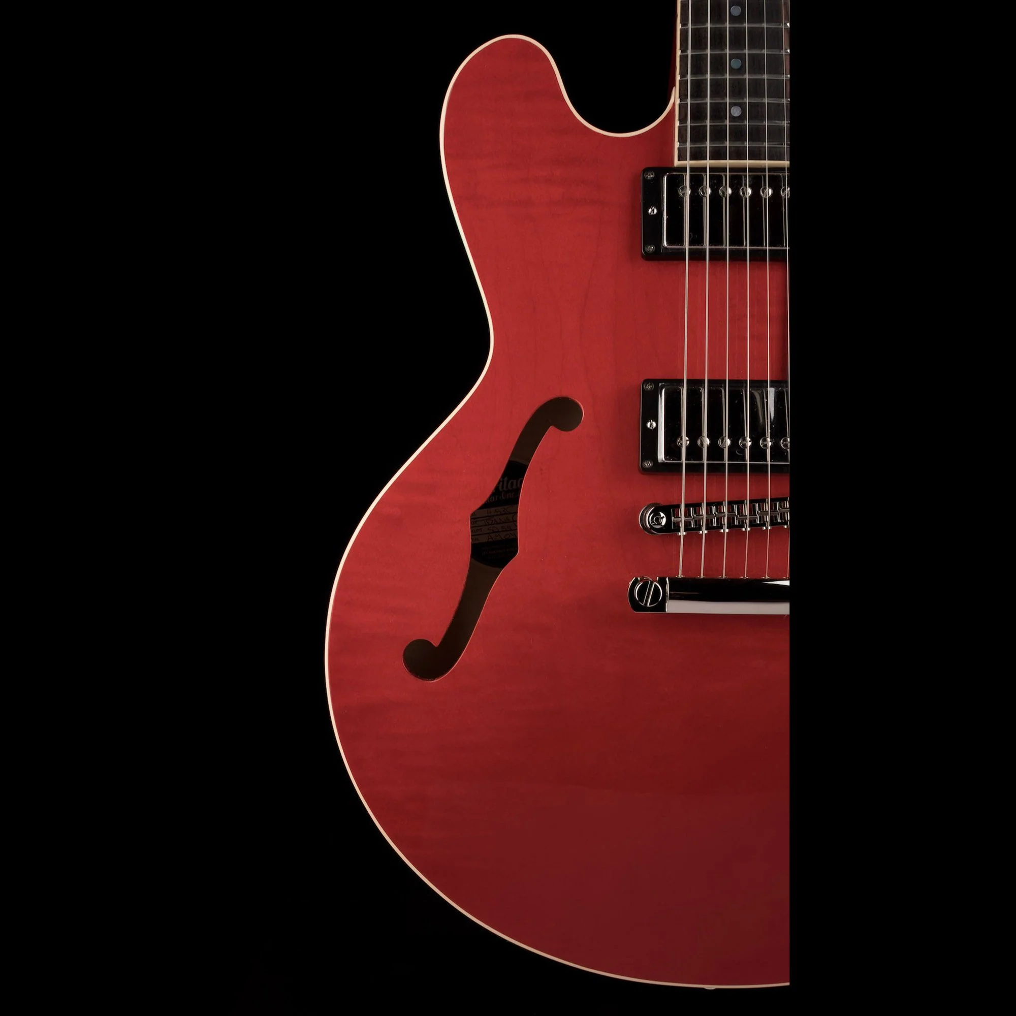 Heritage Standard H-535 Semi-Hollow Trans Cherry Electric Guitar with Case - Image 10