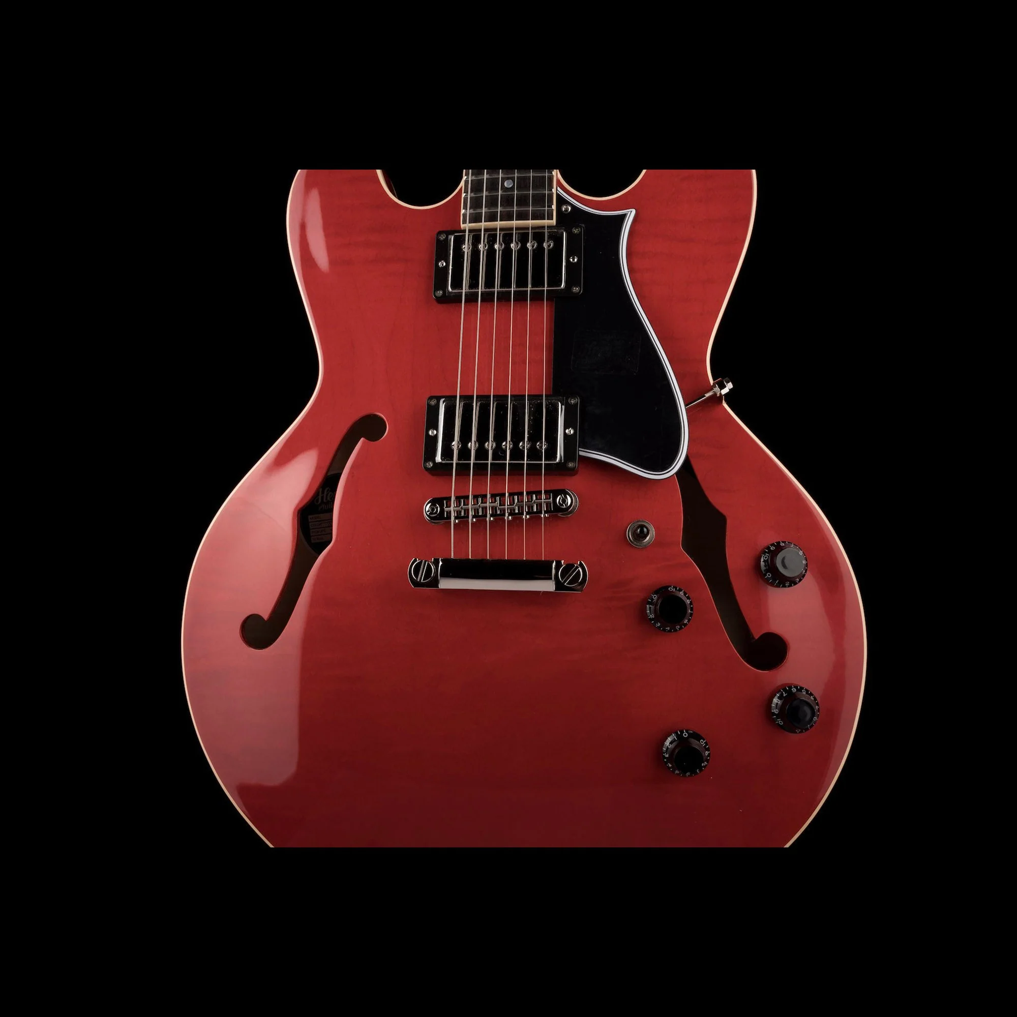 Heritage Standard H-535 Semi-Hollow Trans Cherry Electric Guitar with Case - Image 6