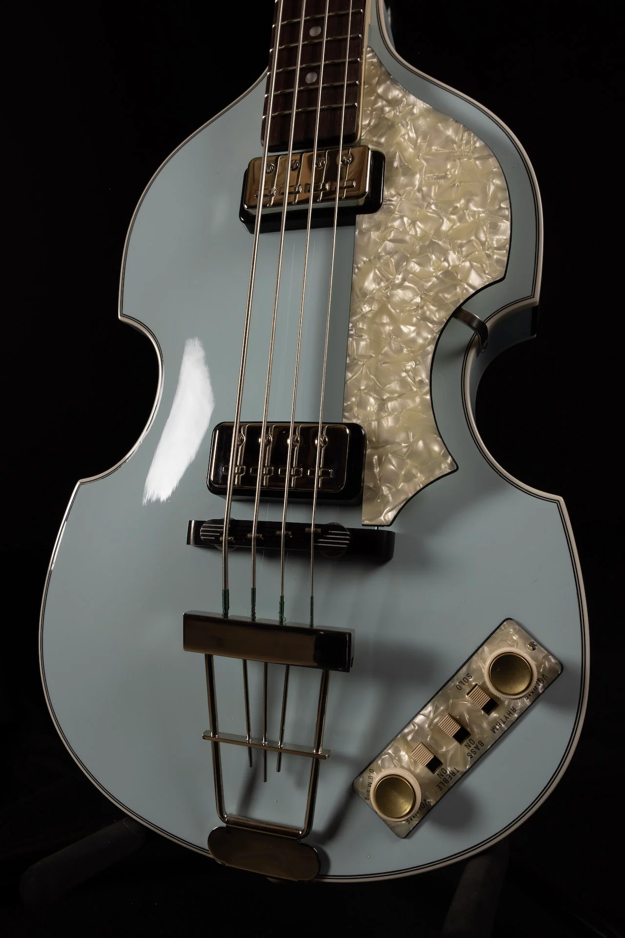 Hofner H500/1-62-O '62 Reissue Violin Bass Limited Run One Off Sonic Blue Finish - Image 5
