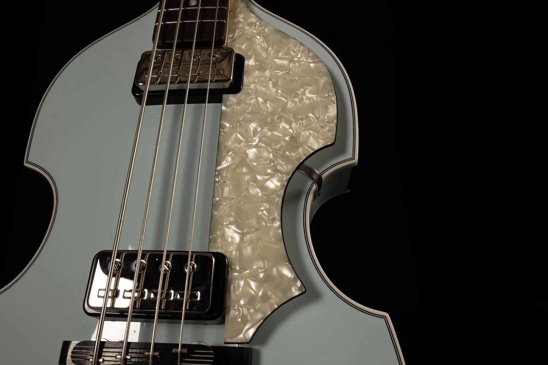 Hofner H500/1-62-O '62 Reissue Violin Bass Limited Run One Off Sonic Blue Finish - Image 7