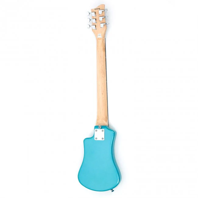 Hofner Shorty Travel Guitar Blue With Gig Bag - Image 5
