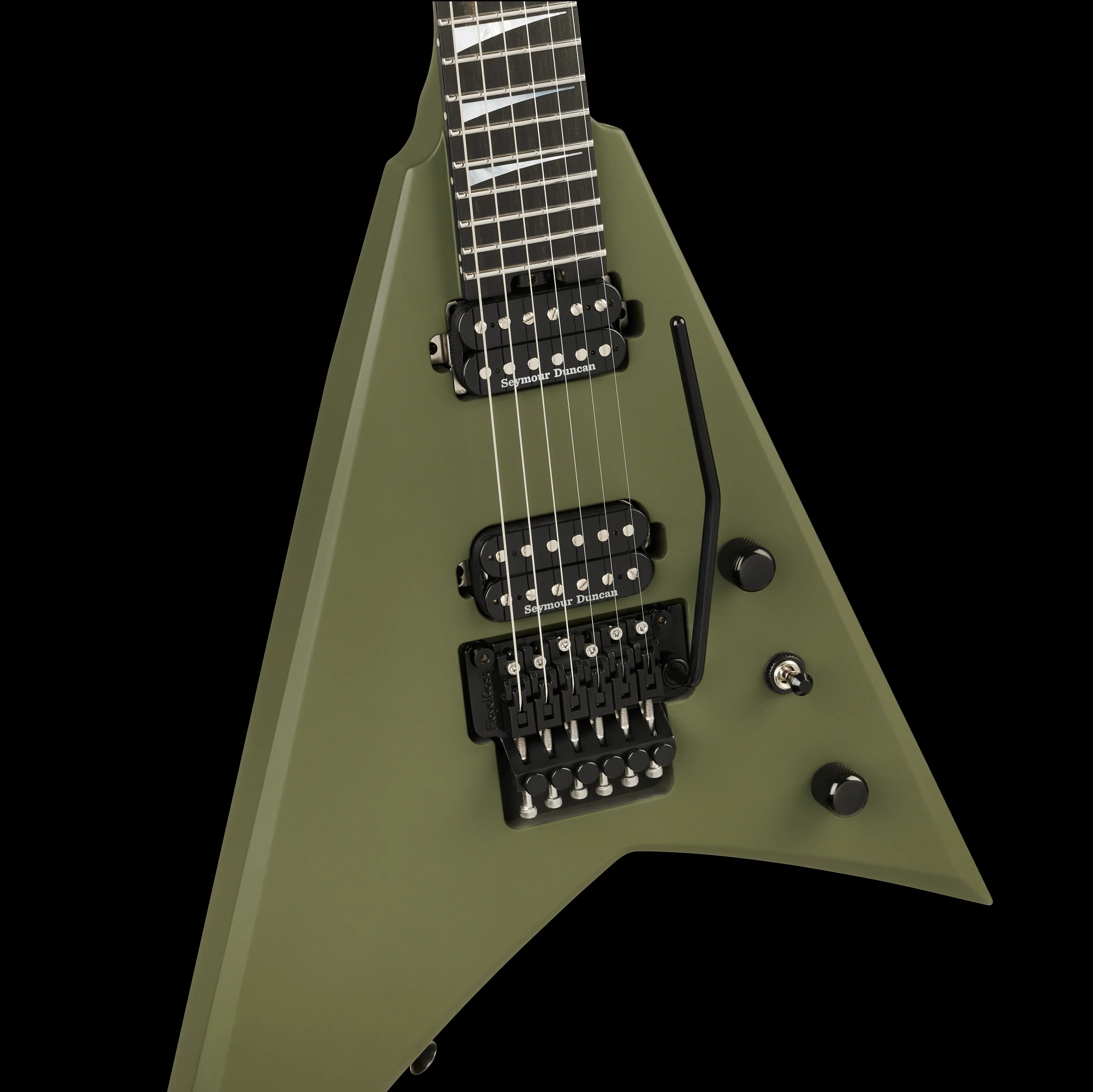 Jackson American Series Rhoads RR24 Matte Army Drab with Case - Image 4