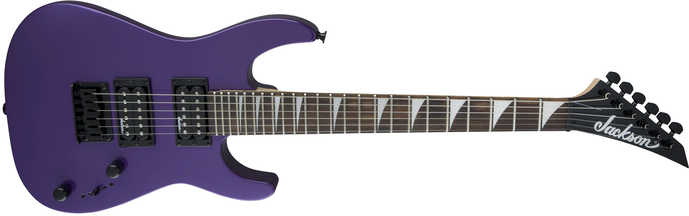 Jackson JS Series Dinky Minion JS1X Amaranth Fingerboard Pavo Purple Mini Guitar - Image 3