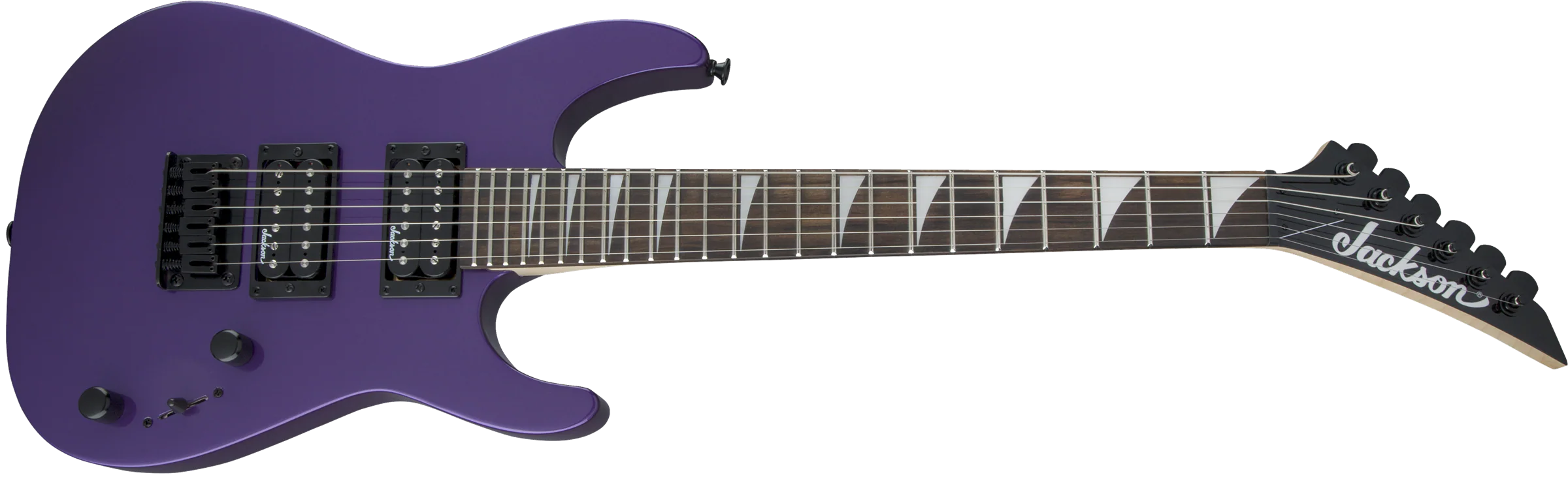 Jackson JS Series Dinky Minion JS1X Amaranth Fingerboard Pavo Purple Mini Guitar - Image 4
