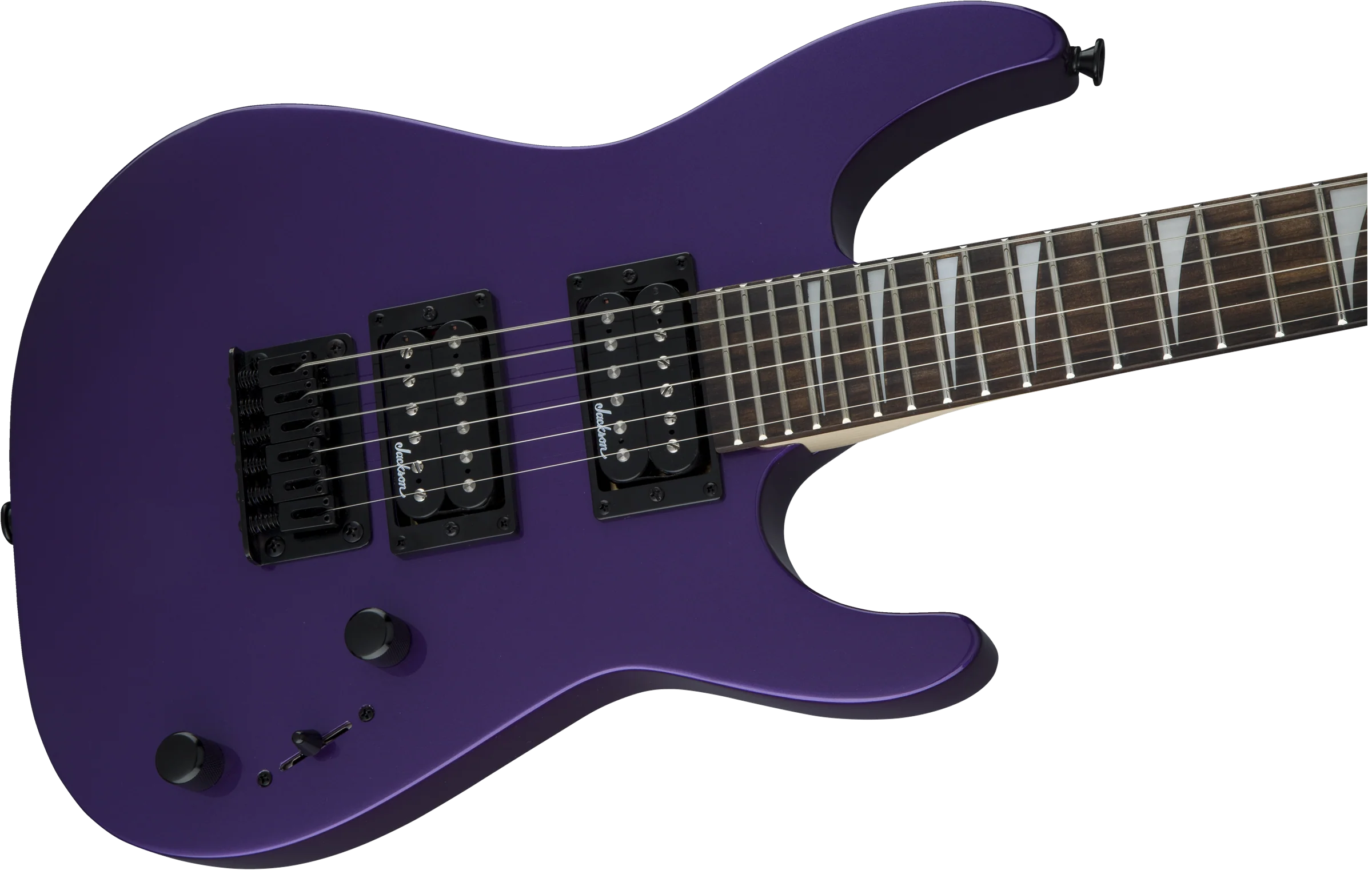 Jackson JS Series Dinky Minion JS1X Amaranth Fingerboard Pavo Purple Mini Guitar - Image 6