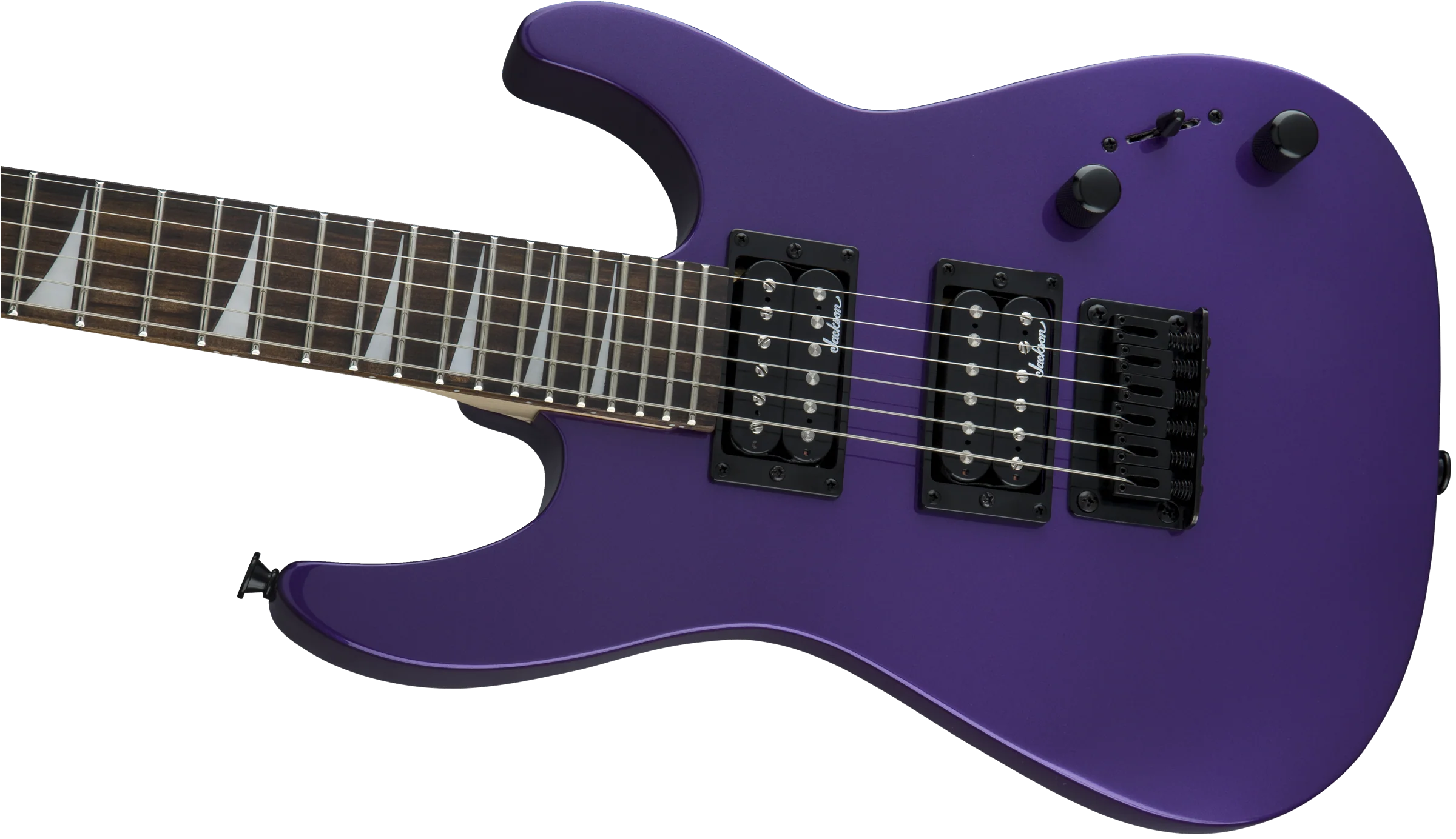 Jackson JS Series Dinky Minion JS1X Amaranth Fingerboard Pavo Purple Mini Guitar - Image 7