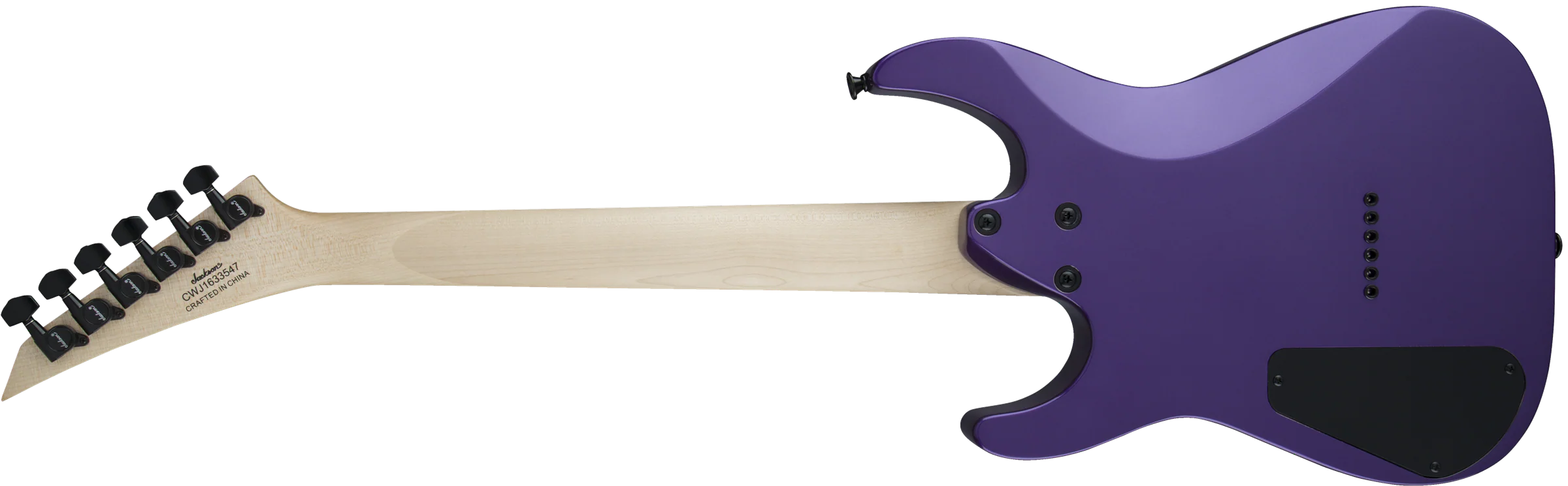 Jackson JS Series Dinky Minion JS1X Amaranth Fingerboard Pavo Purple Mini Guitar - Image 8
