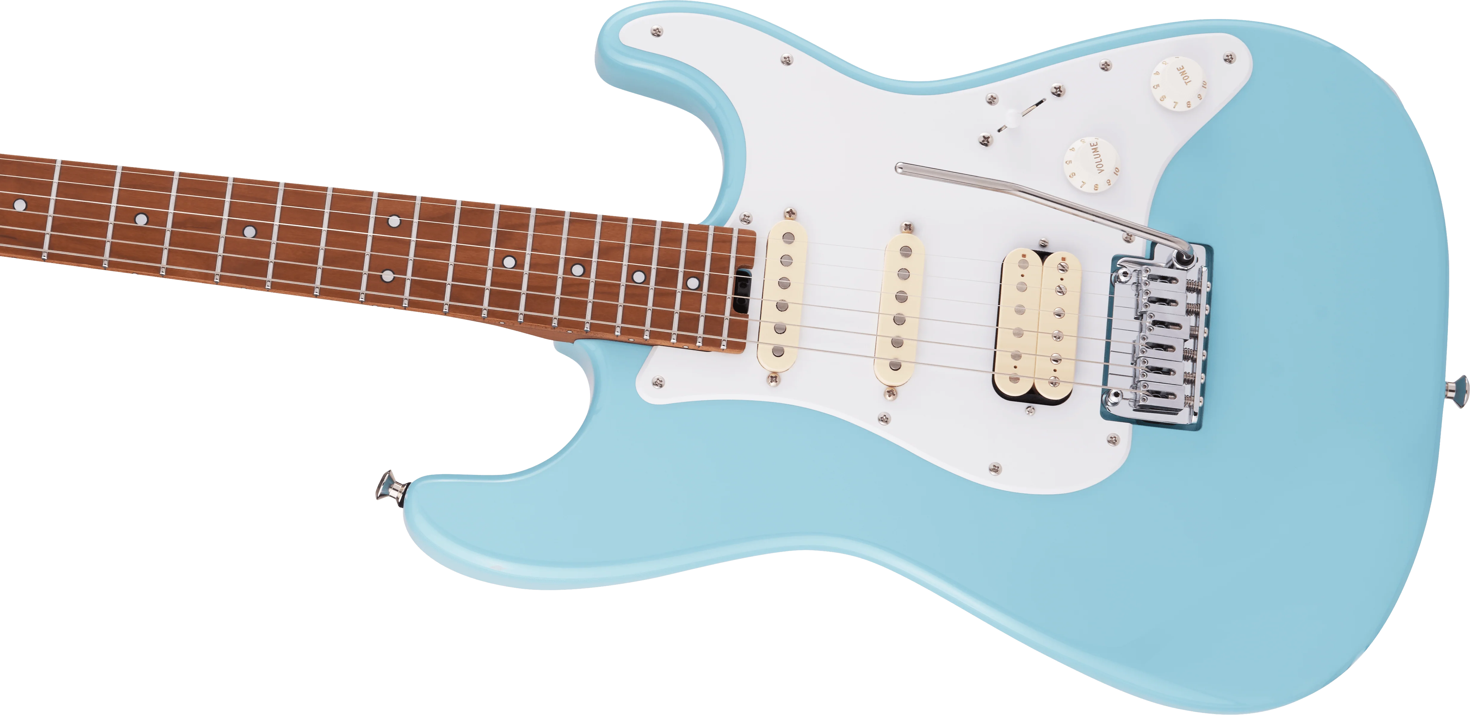 Jackson MJ Series Signature Misha Mansoor So-Cal 2PT Caramelized Maple Fingerboard Daphne Blue - Image 6