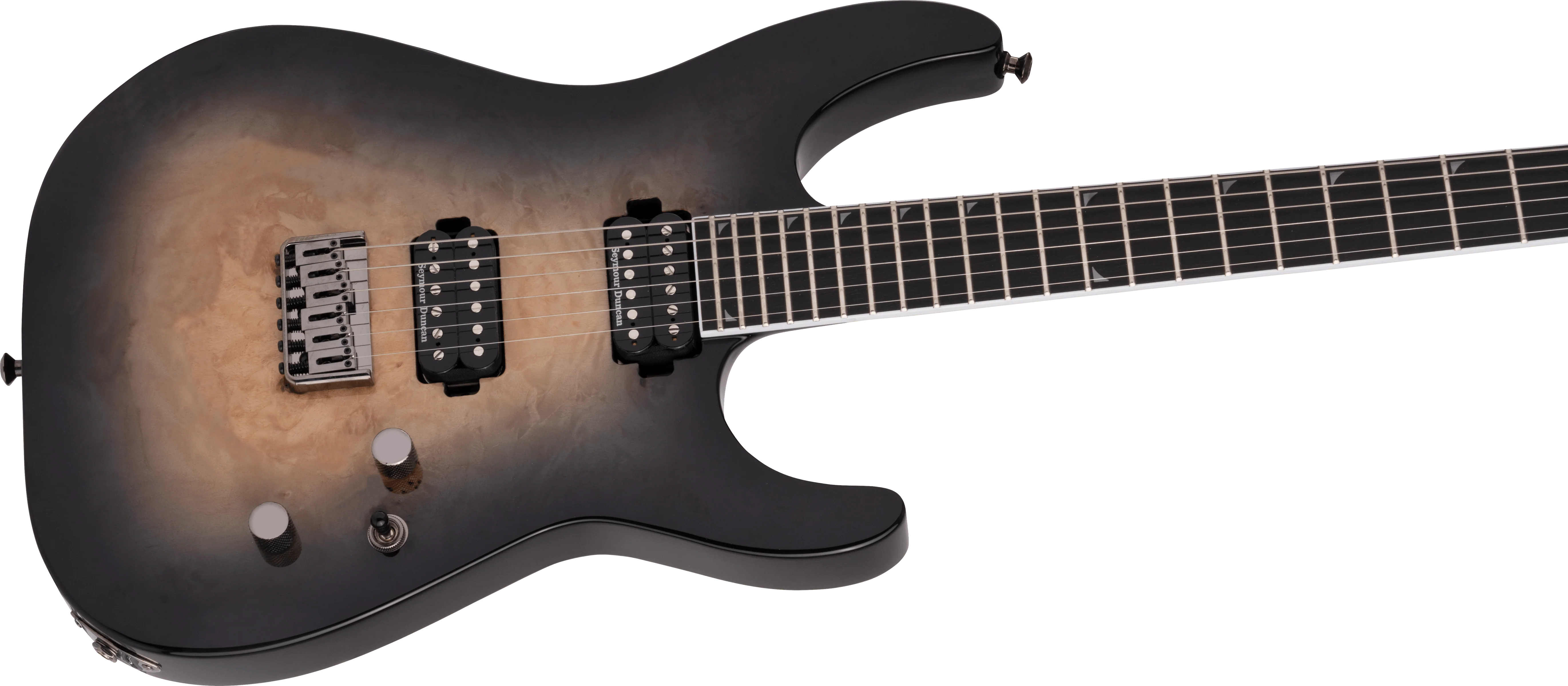 Jackson Pro Series Soloist SL2P MAH HT Ebony Fingerboard Transparent Black Burst - Image 4
