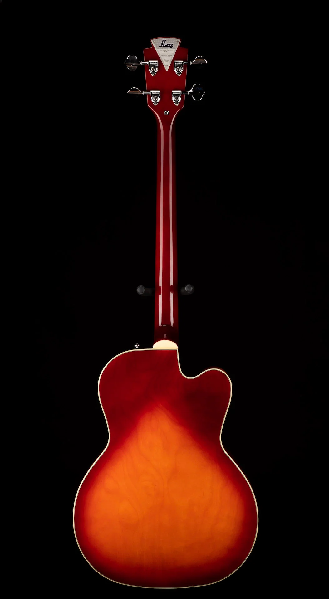 Kay Vintage Reissue K162LH-VS Left Handed Pro Bass Honey Sunburst with Hard Case - Image 9