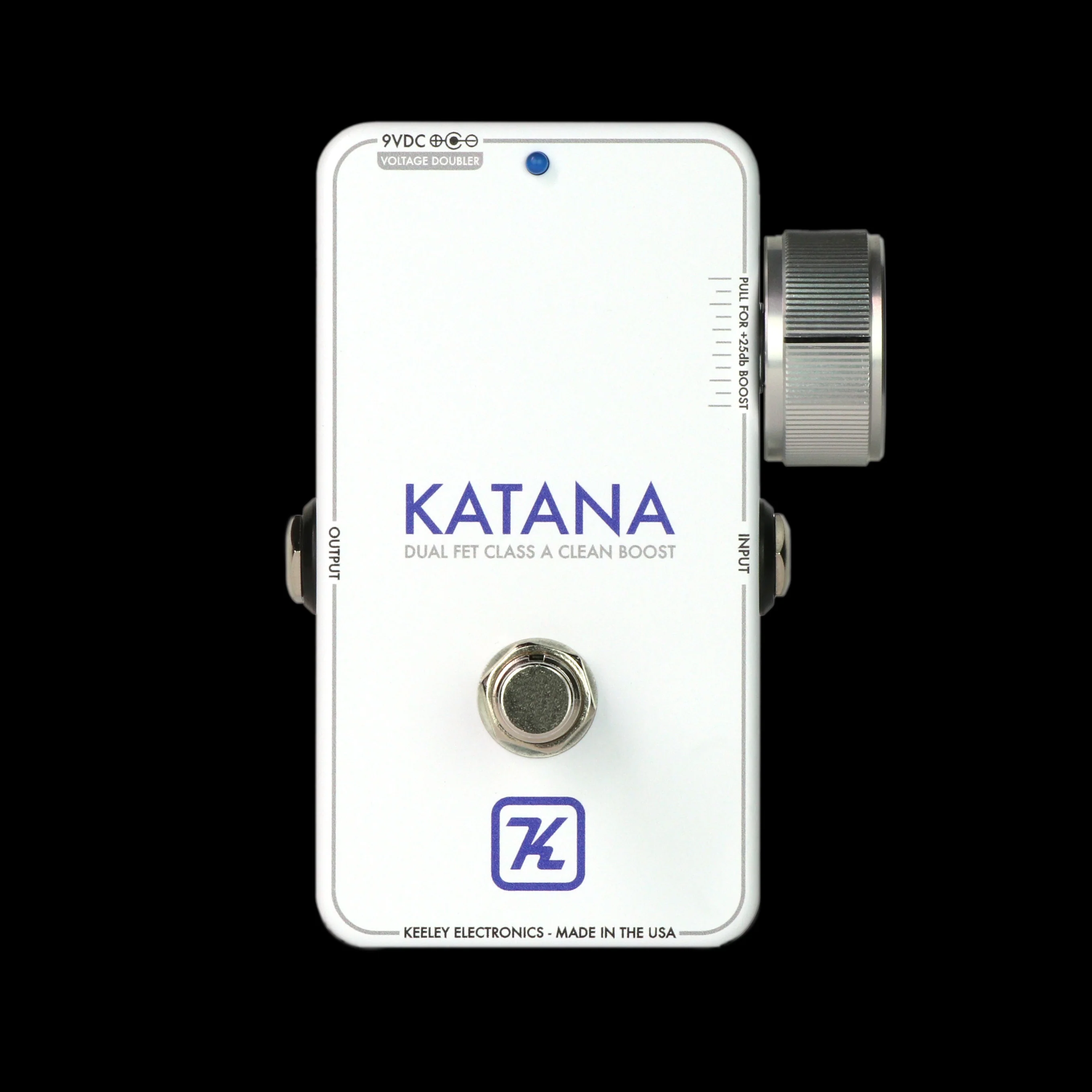 Keeley Katana Clean Boost Throwback White Compressor Pedal