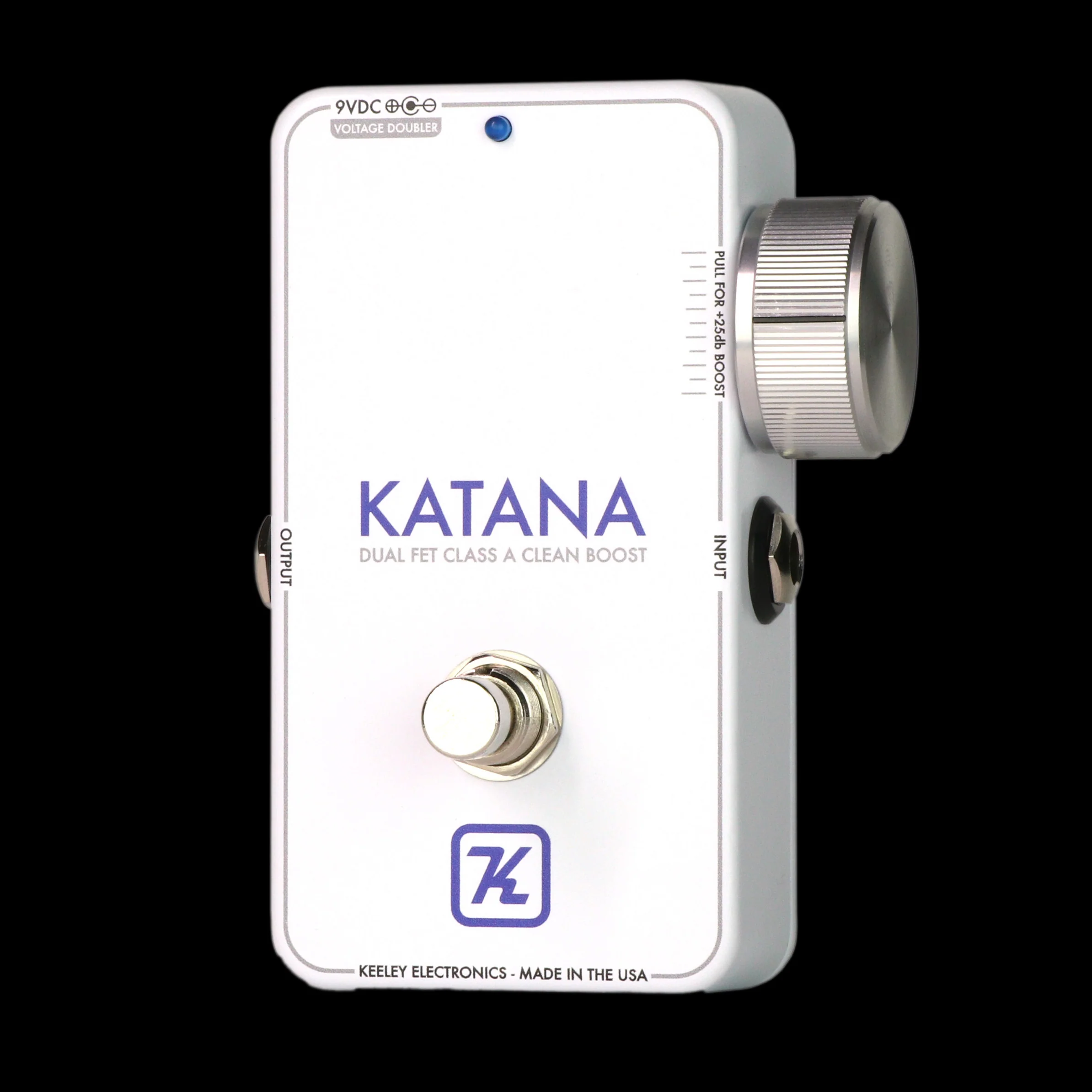 Keeley Katana Clean Boost Throwback White Compressor Pedal - Image 2