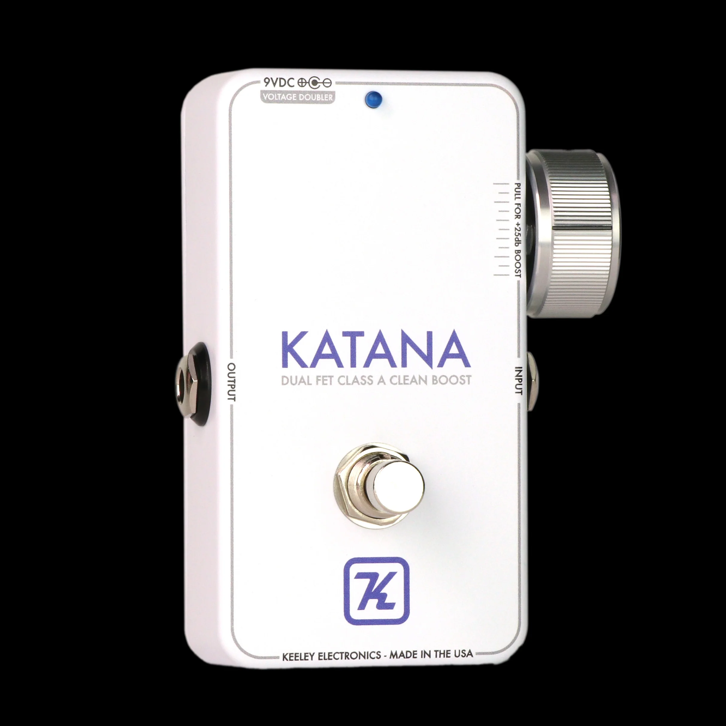 Keeley Katana Clean Boost Throwback White Compressor Pedal - Image 3