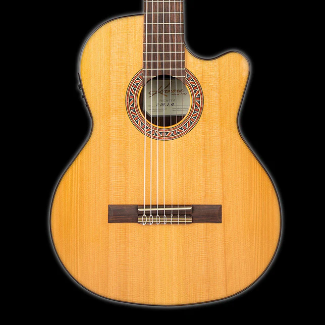 Kremona Performer Series F65CW-7S VE Nylon 7-String Acoustic Electric Guitar with Gig Bag