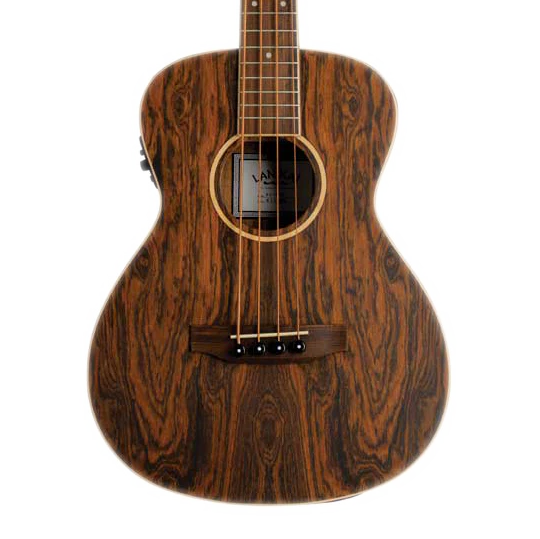 Lanikai FB-EBU Figured Bocote Bass Ukulele Electric Natural with Gig Bag