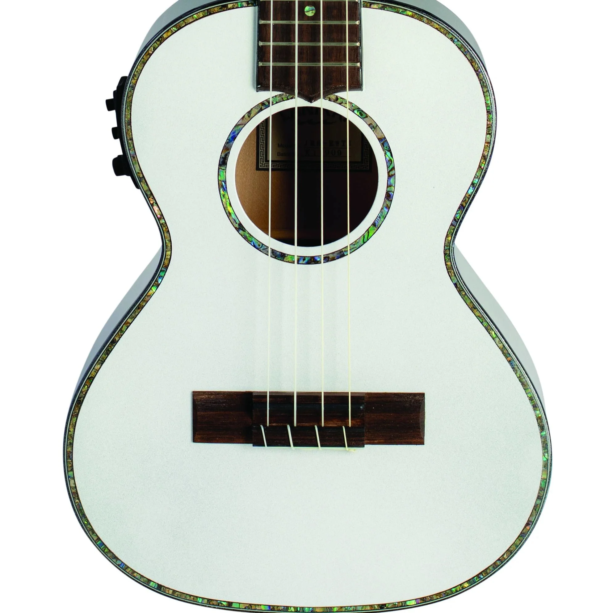 Lanikai JMS-EWT1 Julia Michaels Tenor Ukulele Electric White Pearl with Gig Bag