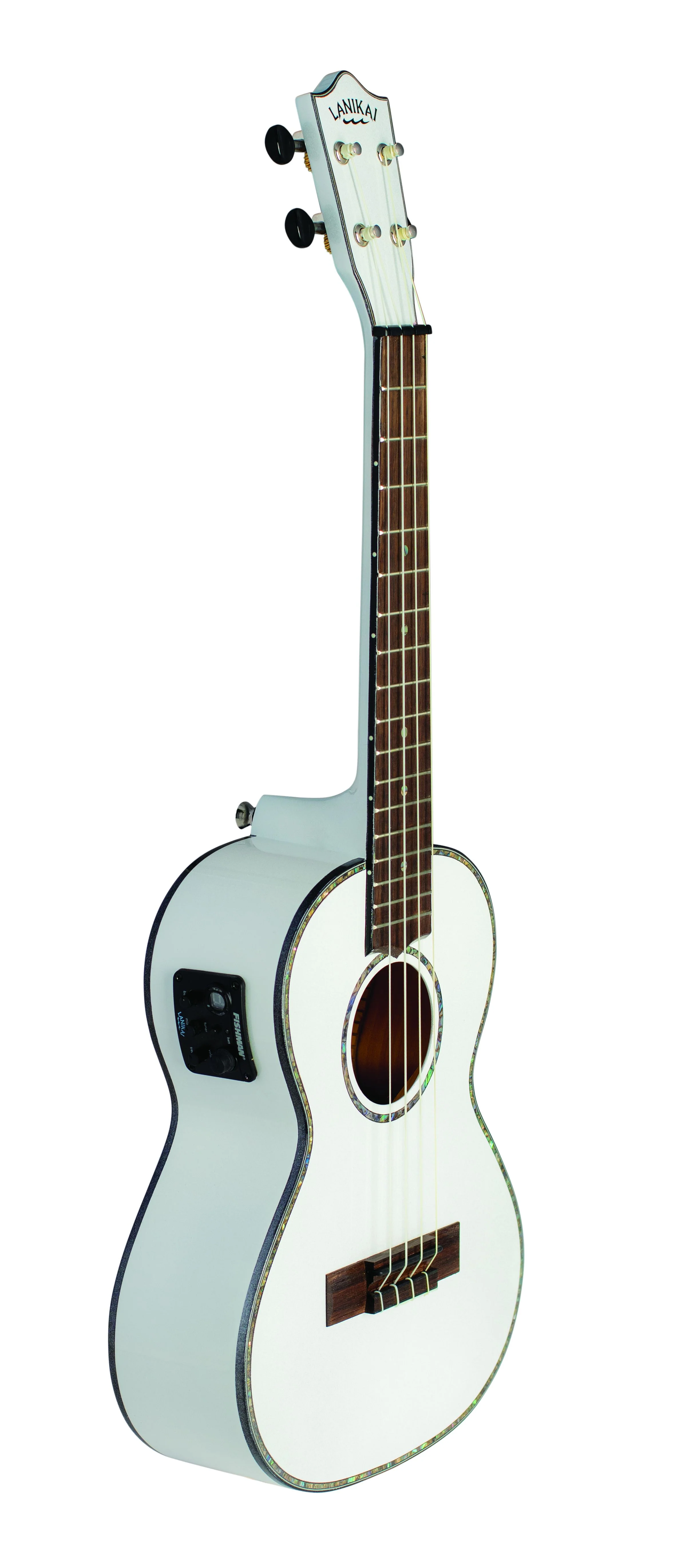 Lanikai JMS-EWT1 Julia Michaels Tenor Ukulele Electric White Pearl with Gig Bag - Image 3