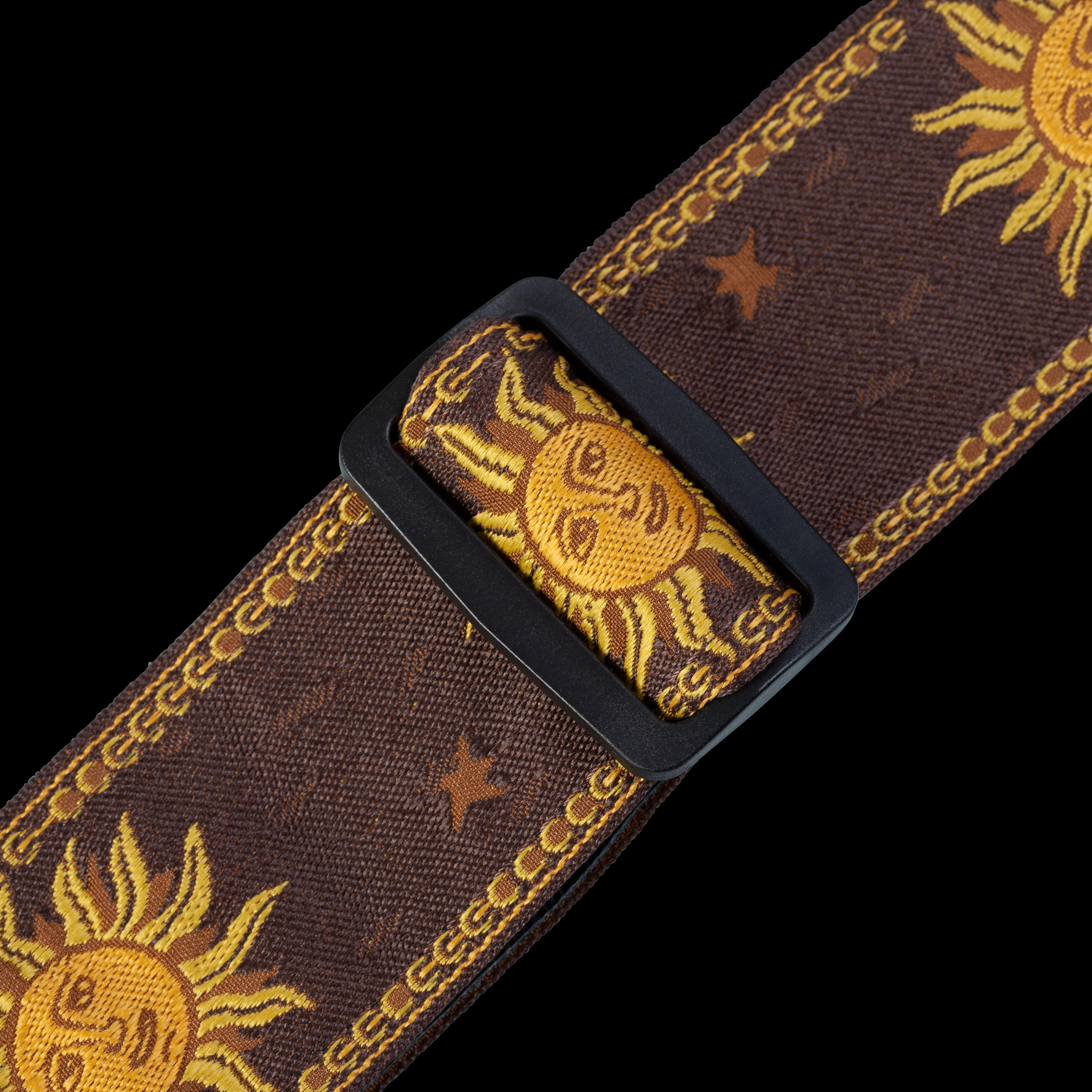 Levy's MPJG-SUN-BRN 2" Wide Brown Jacquard Guitar Strap - Image 4