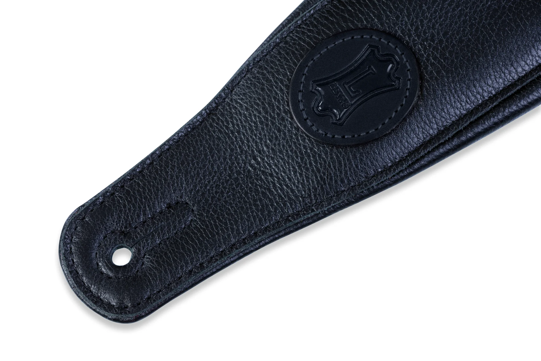 Levy's MSSB2-BLK 3" Wide Black Garment Leather Guitar Strap - Image 3