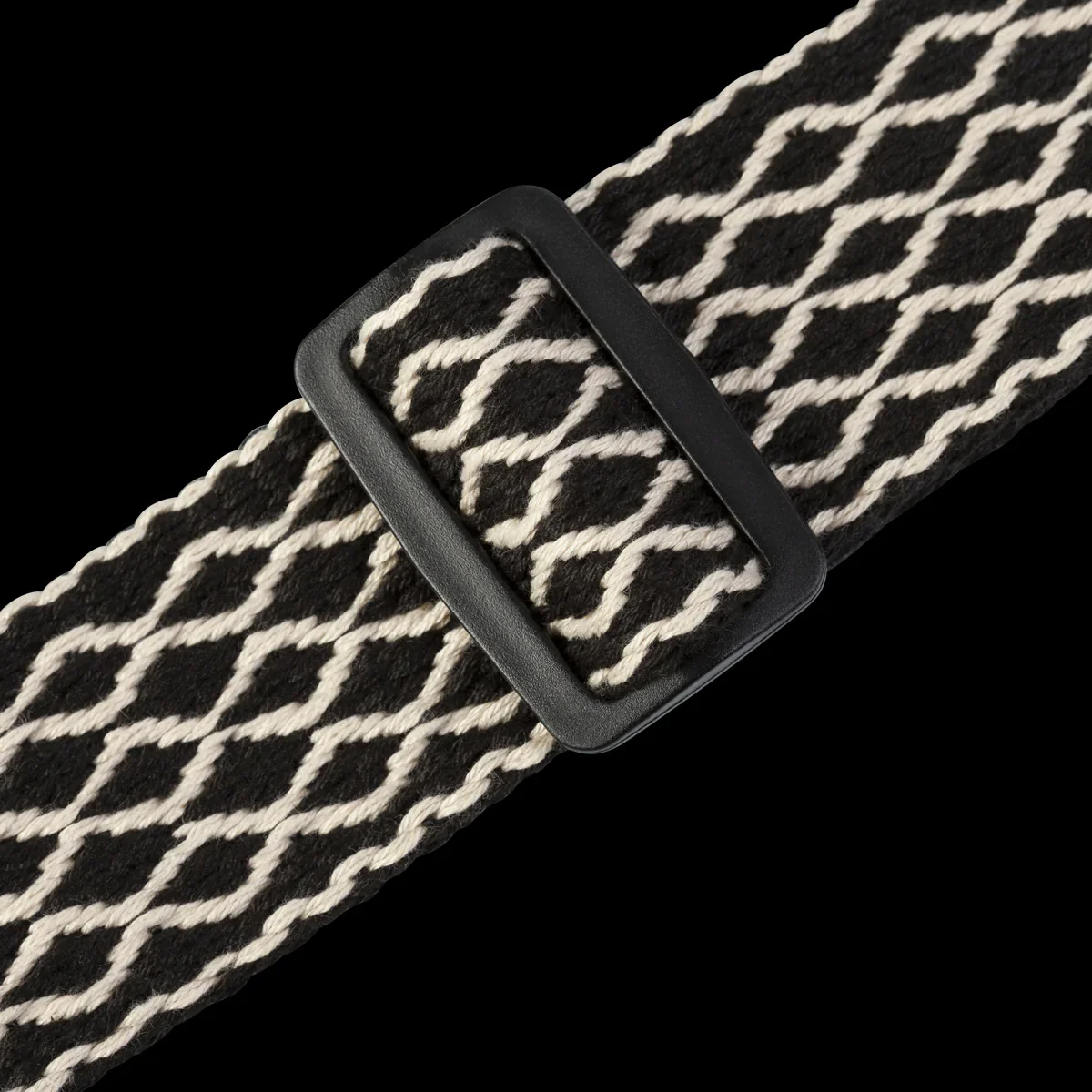 Levy's MSSC80-BLK/WHT 2" Wide Cotton Guitar Strap - Image 4
