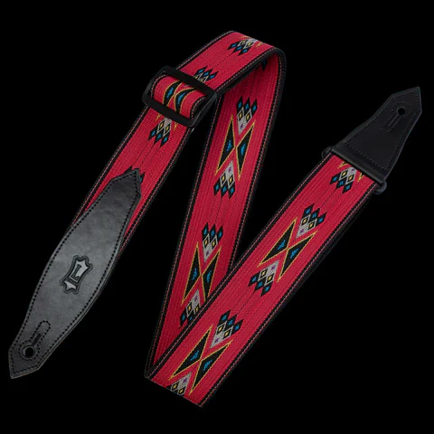 Levy's MSSN80-RED 2" Wide Red Woven Guitar Strap