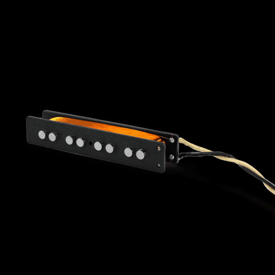 Lindy Fralin Jazz Bass Stock Stagger Black Covers Pickup Set - Image 2