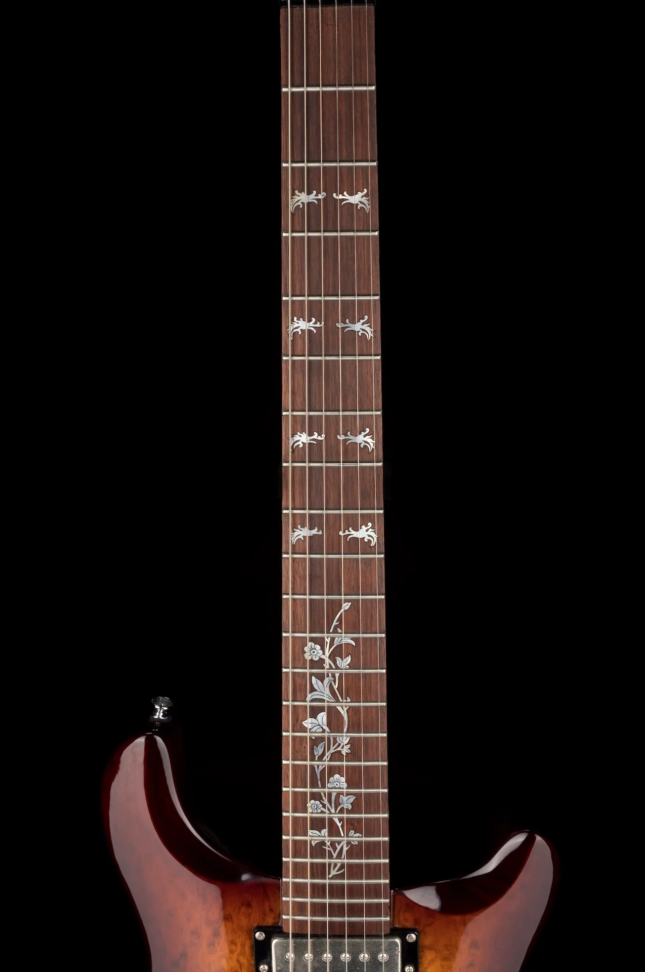 Lueez Double-Cut Carved Top HH Birdseye Maple Sunburst Electric Guitar With Soft Case - Image 11