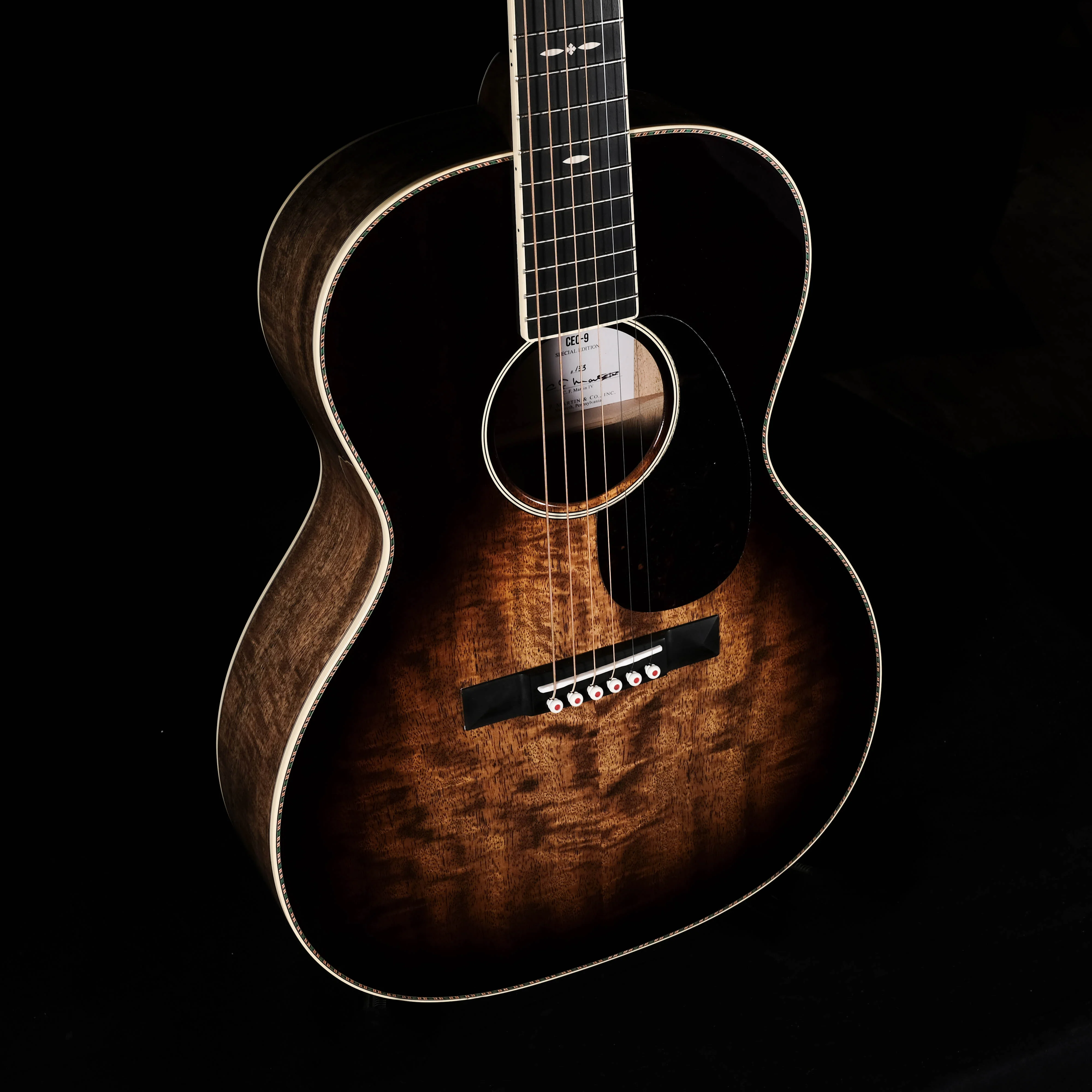 Martin CEO-9 Slope Shoulder 00 Size 14 Fret Mango Sunset Burst Acoustic Guitar - Image 5