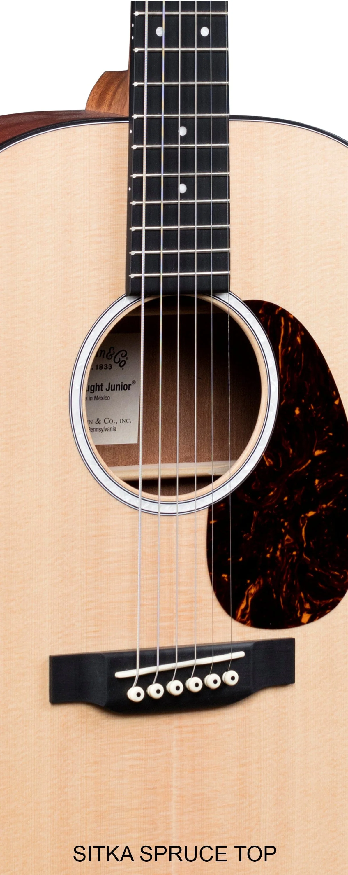 Martin DJr-10 Sitka Top Acoustic Guitar - Image 4