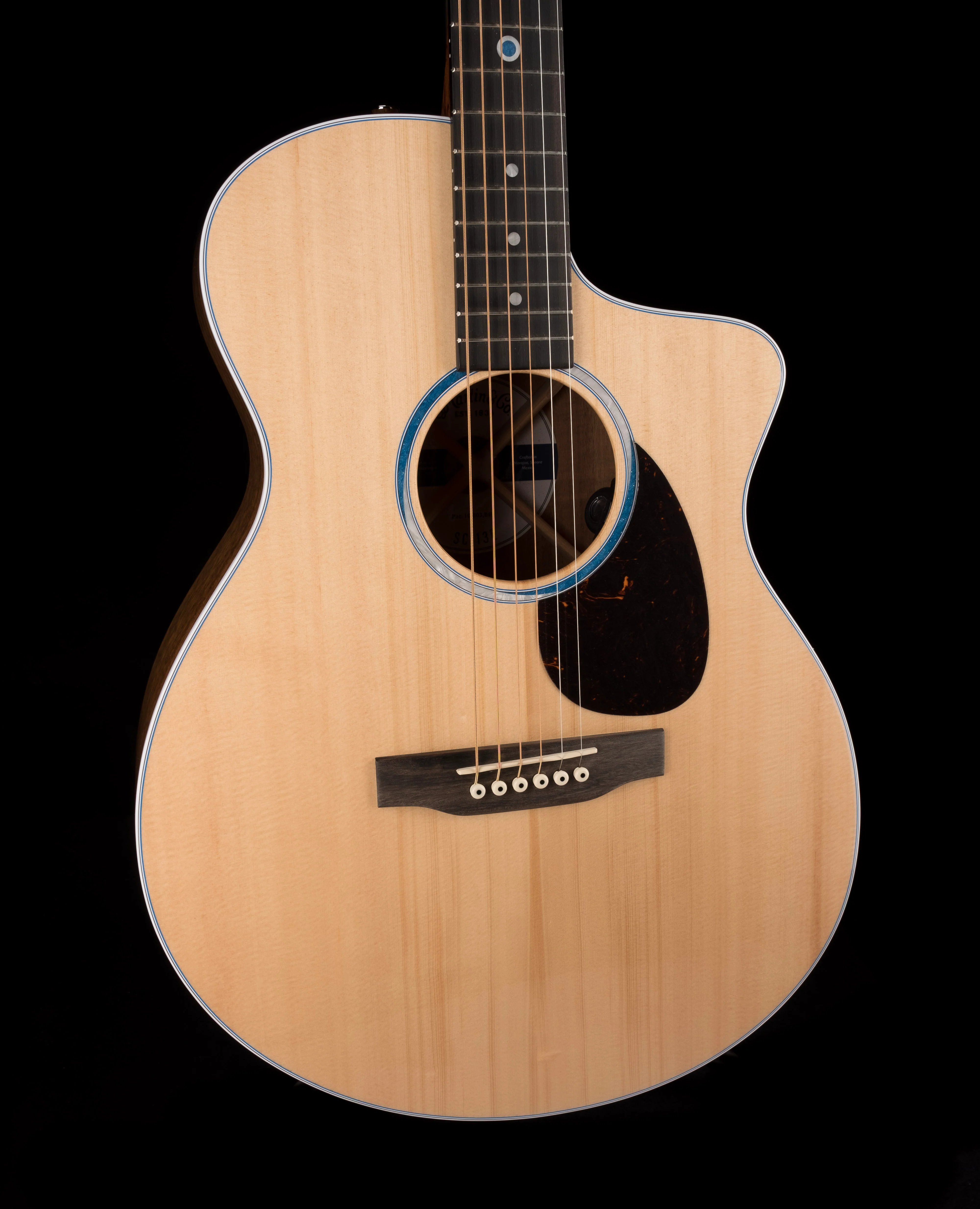 Martin SC-13E Natural Sitka Spruce with Koa Back and Sides Acoustic Guitar With Soft Shell Case - Image 10