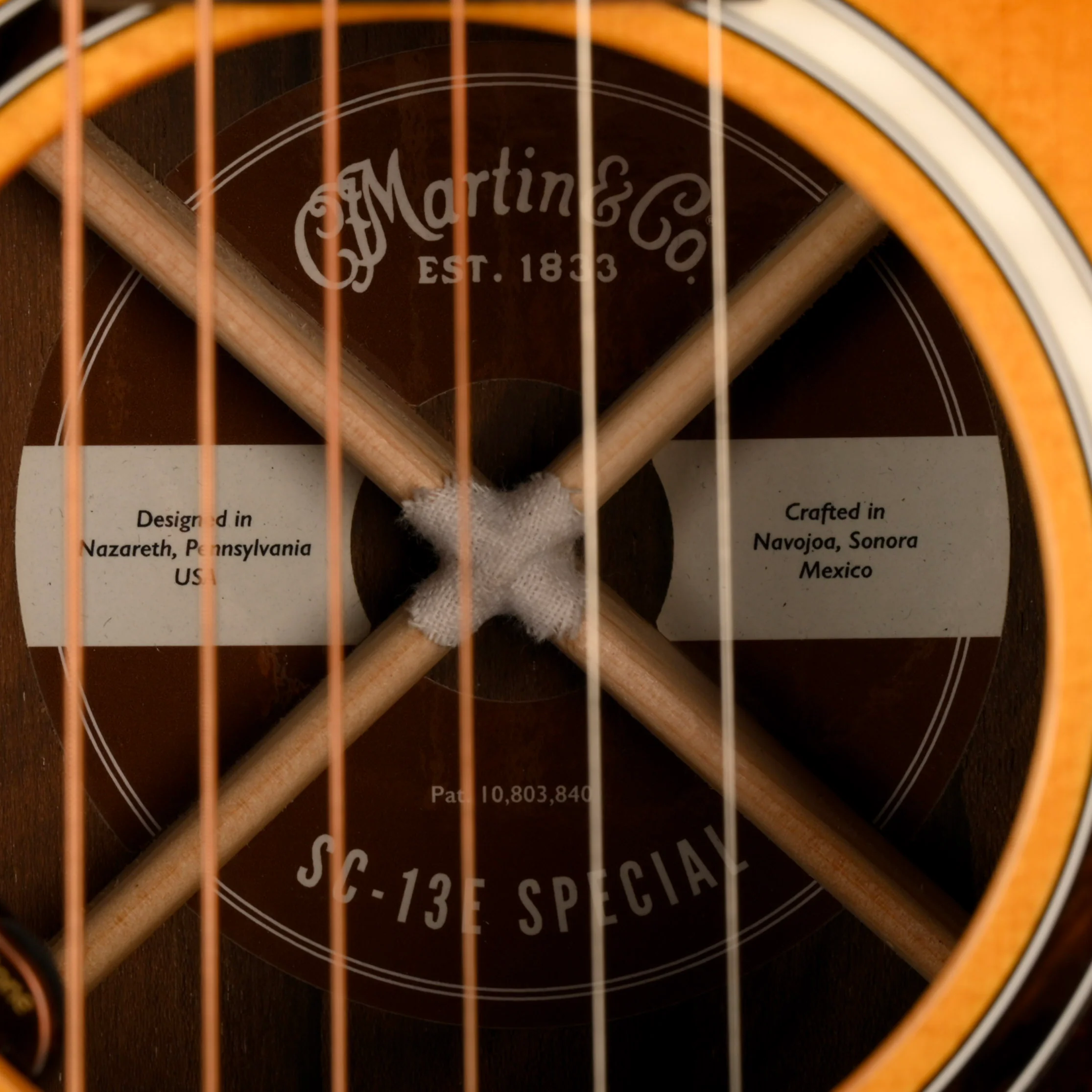 Martin SC-13E Special Burst Acoustic Electric Guitar With Soft Case - Demo - Image 8
