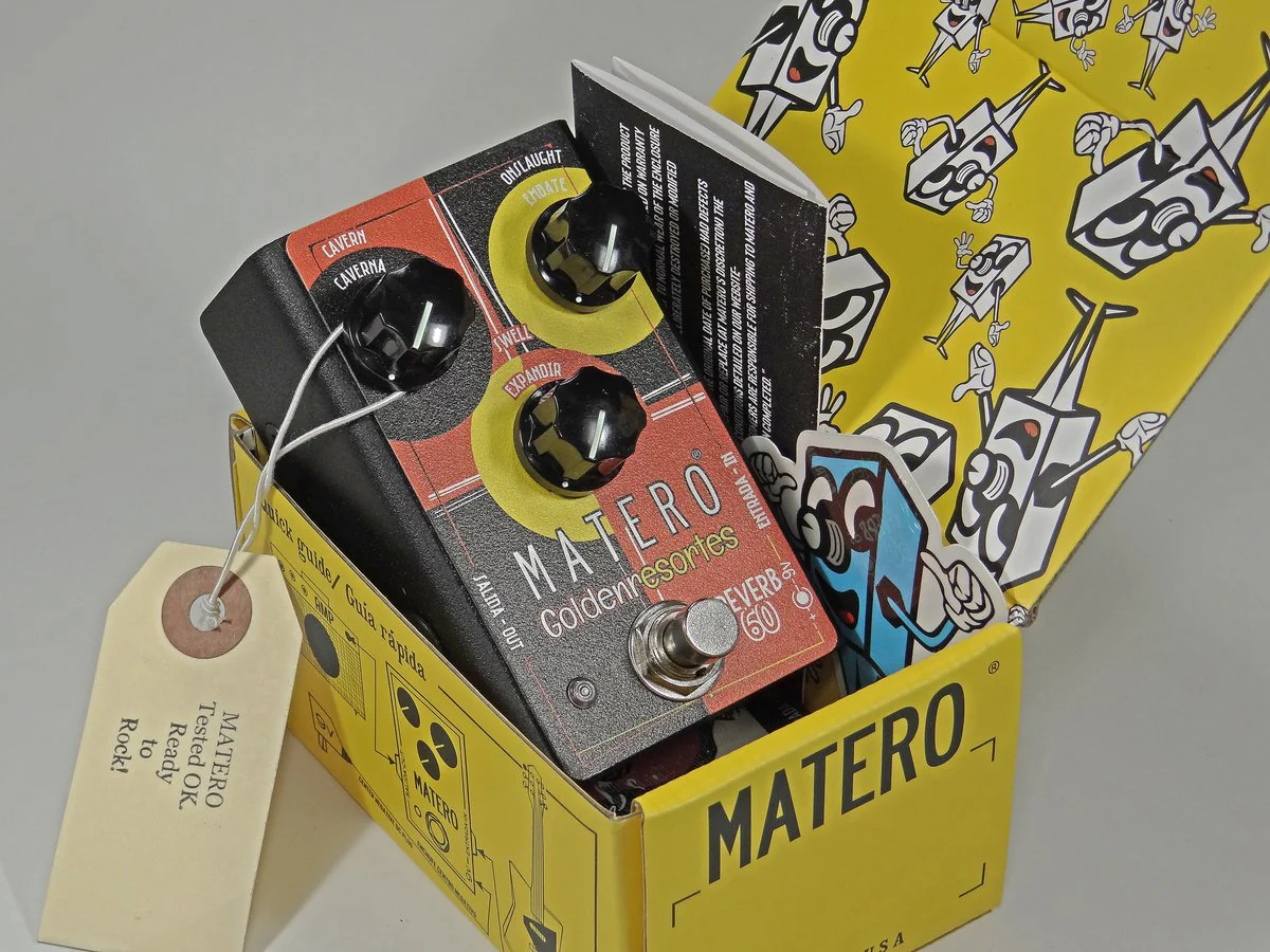 Matero Effects Golden Resortes Reverb Guitar Effect Pedal - Image 5