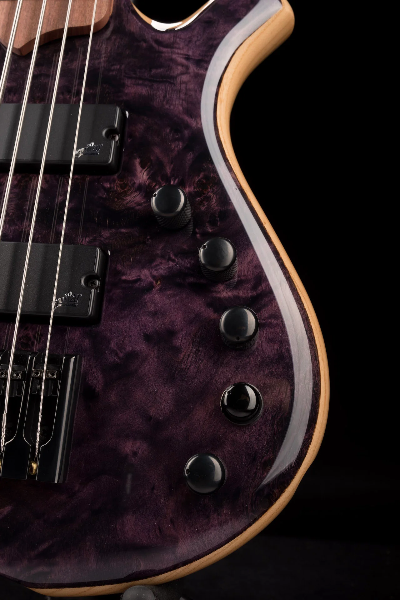 Mayones BE Elite 5 EP Eye Poplar Top 5 String Bass Guitar Dirty Purple Blue Burst Gloss - Image 8