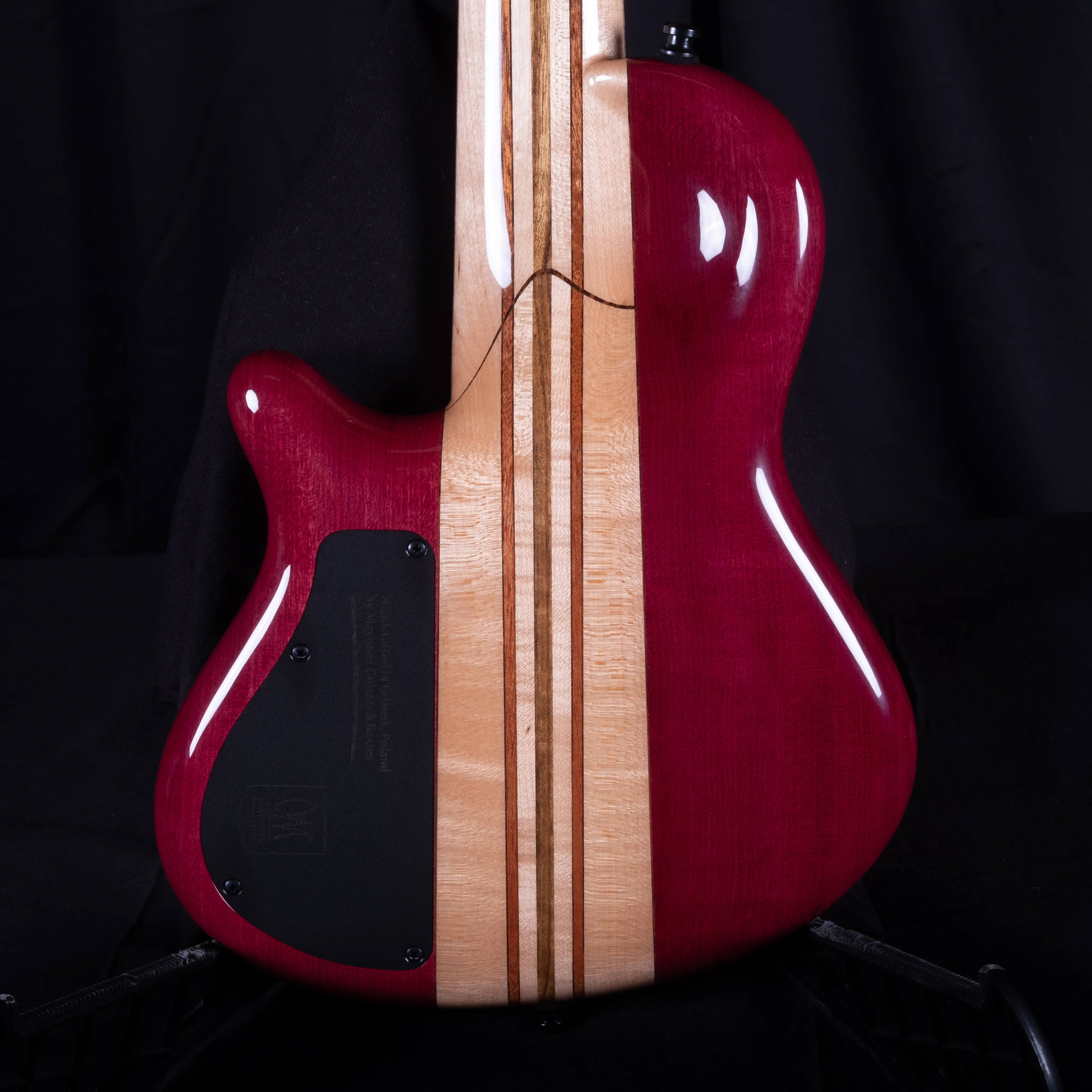 Mayones Cali 4 Bass Purpleheart Body with Buckeye Burl Top Rosewood Board W Case - Image 10