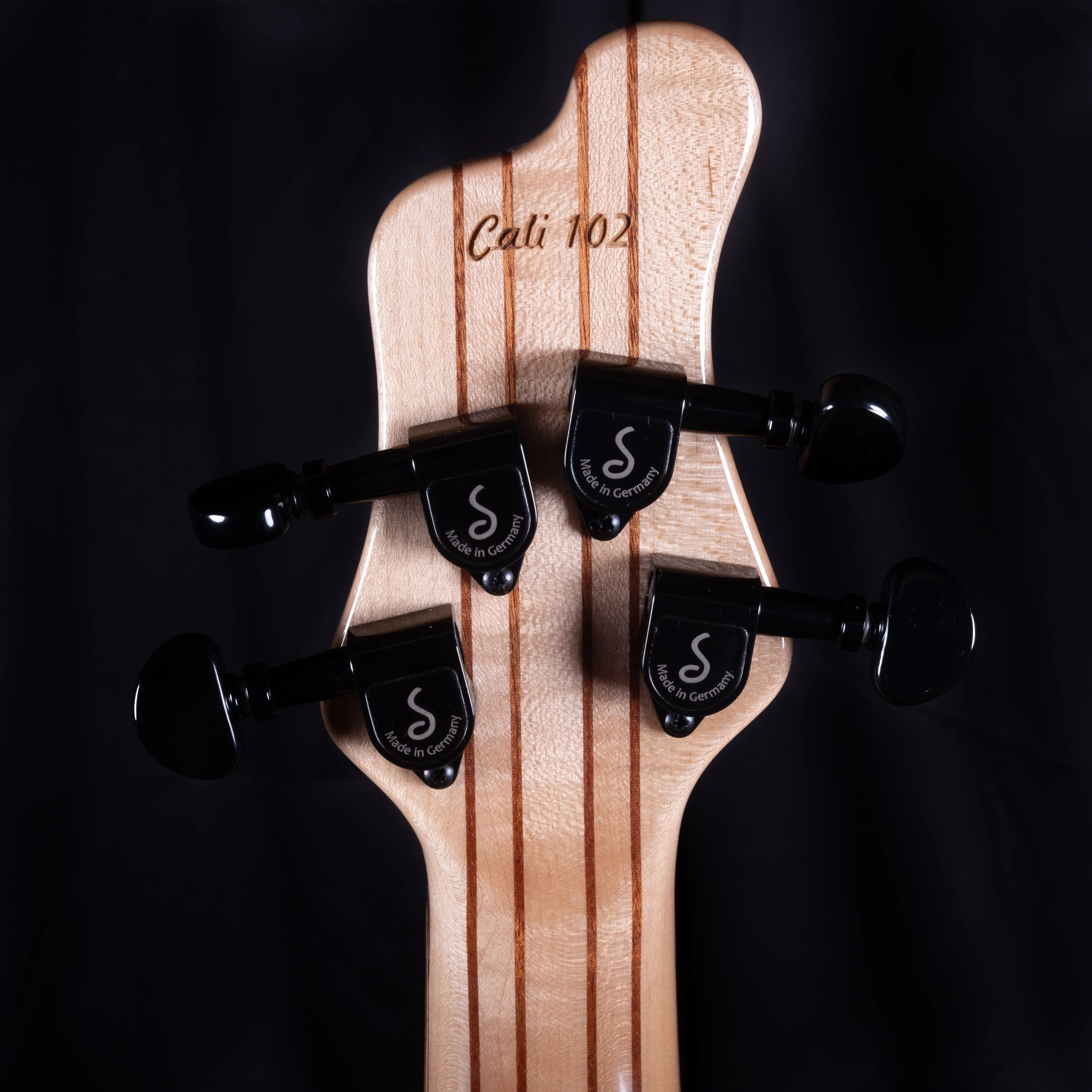 Mayones Cali 4 Bass Amazakoe Body Black Limba & Maple Top Cocobolo Back W/ Case - Image 11