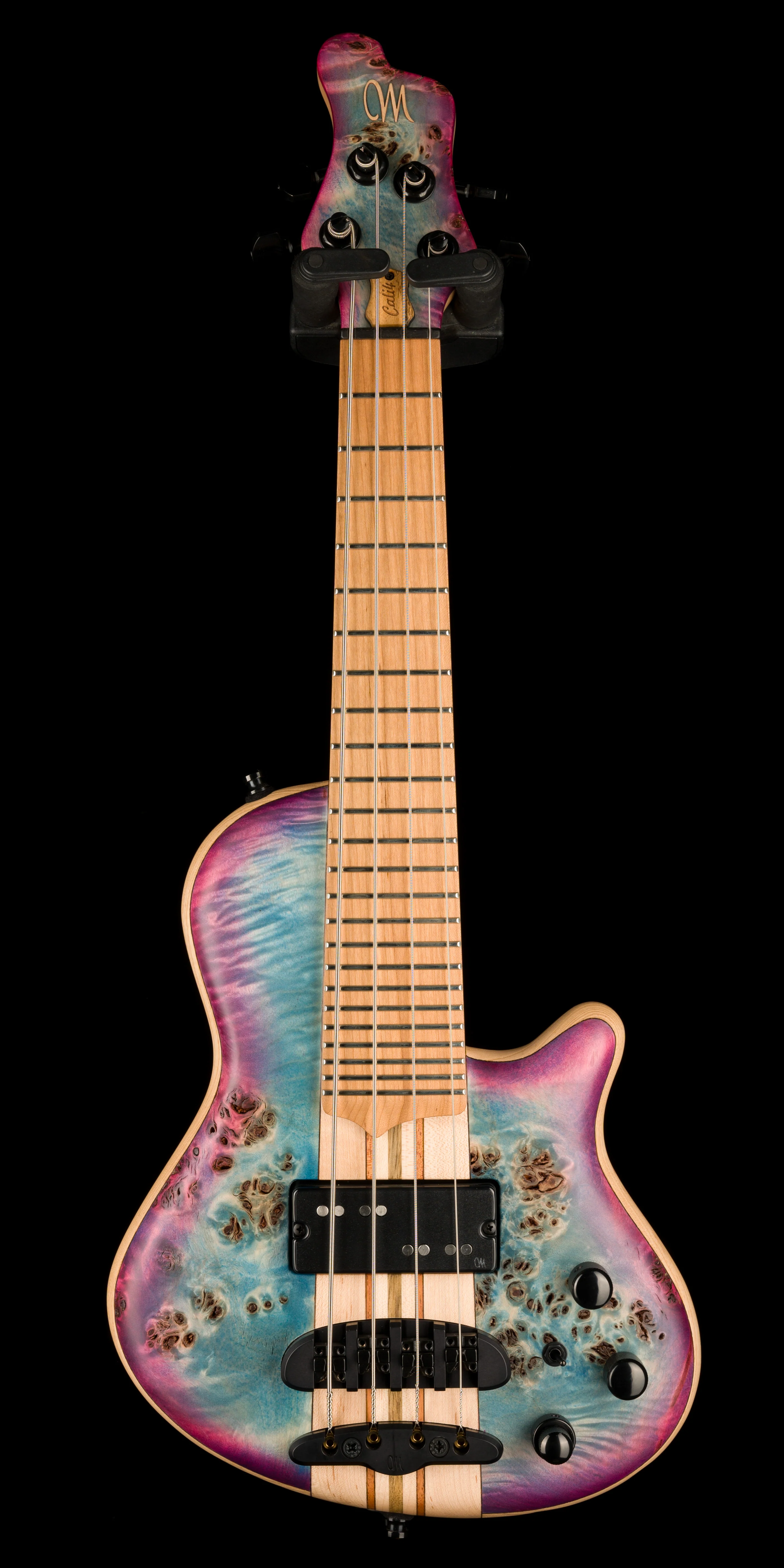 Mayones Cali4 17.5" Scale Bass Body 3A Eye Poplar Top Custom Color Shinerburst Finish - Image 2