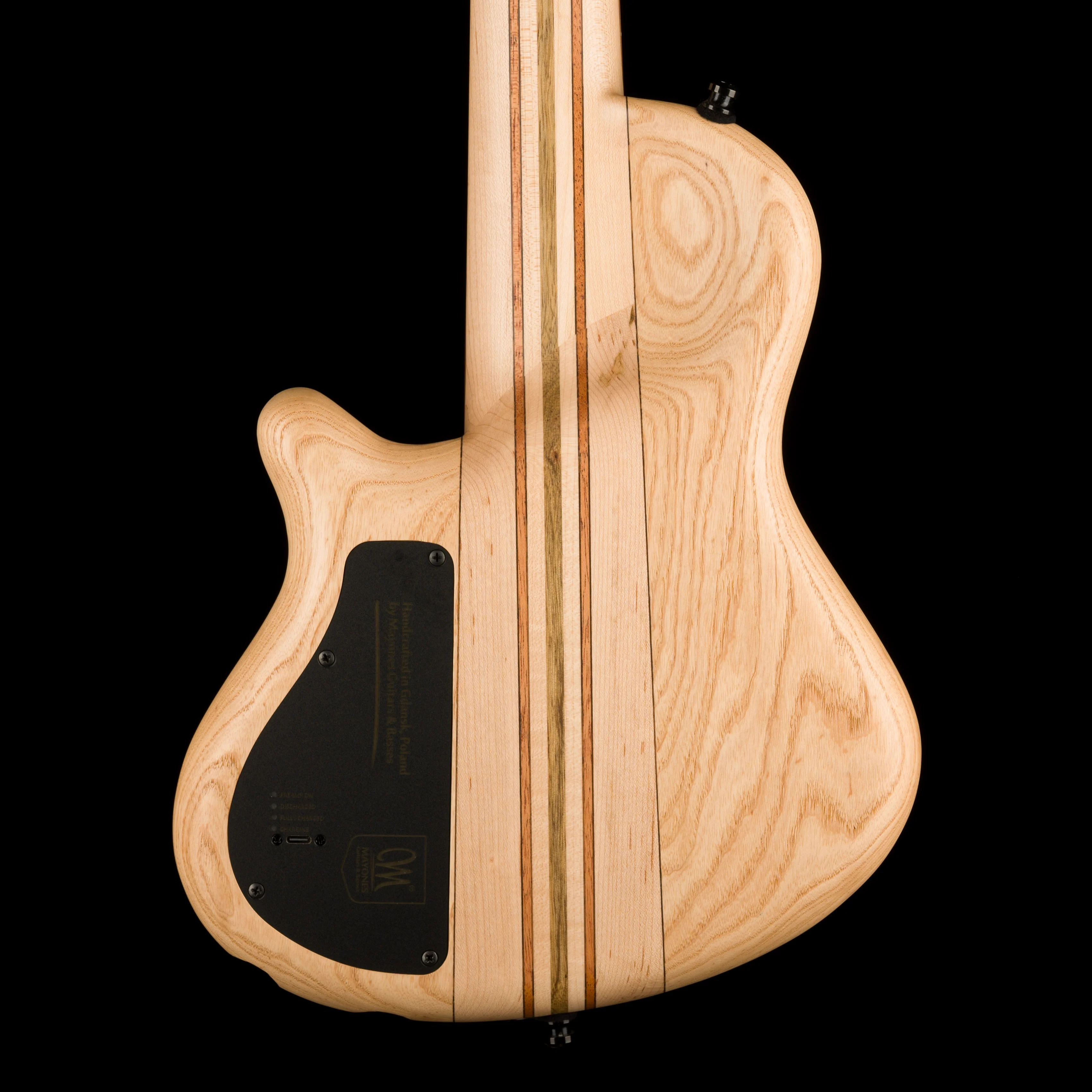 Mayones Cali4 17.5" Scale Bass Body 3A Eye Poplar Top Custom Color Shinerburst Finish - Image 8