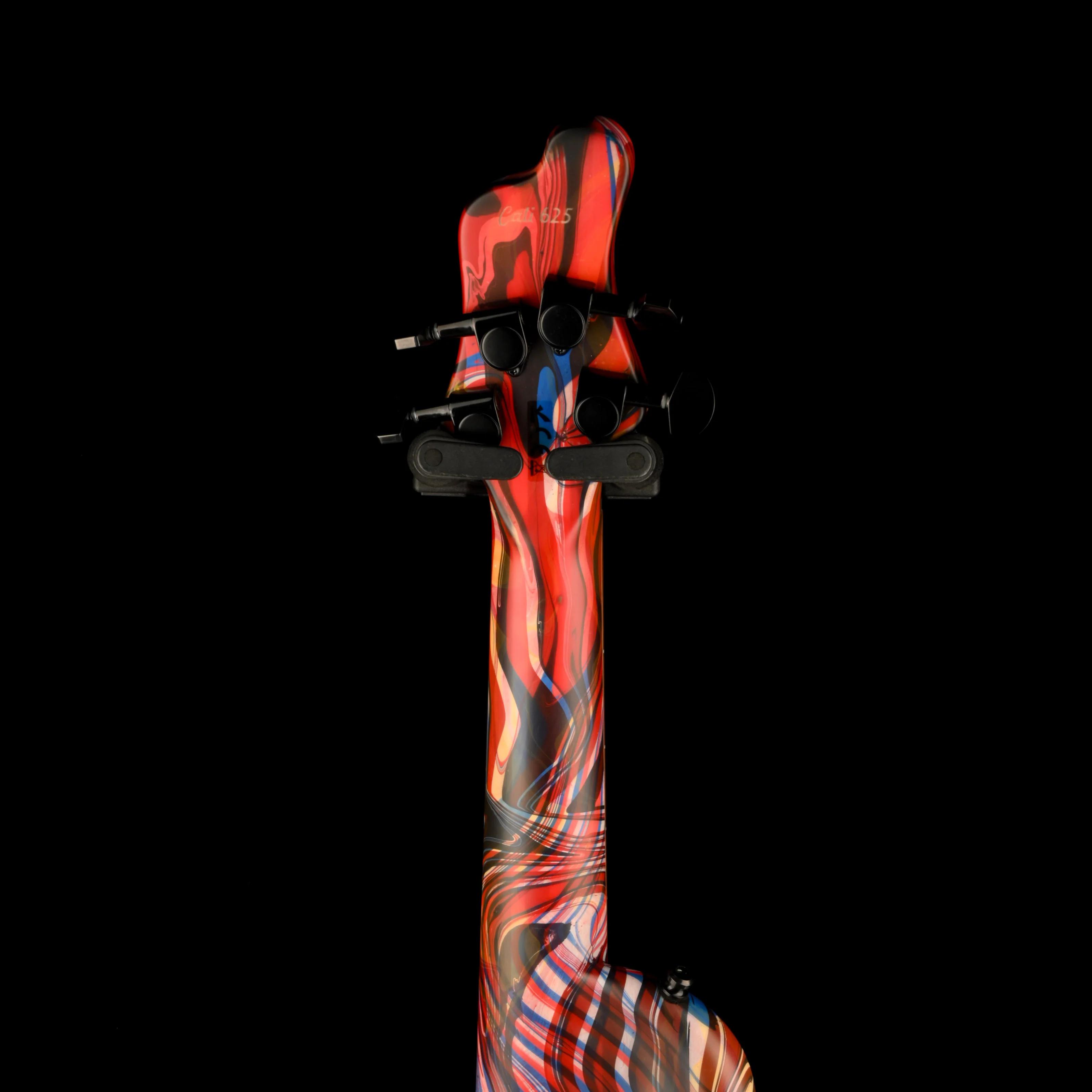 Mayones Cali4 Bass (17.5" Scale) Acid Trip Custom Swirl With Case NAMM Special One of a Kind - Image 10