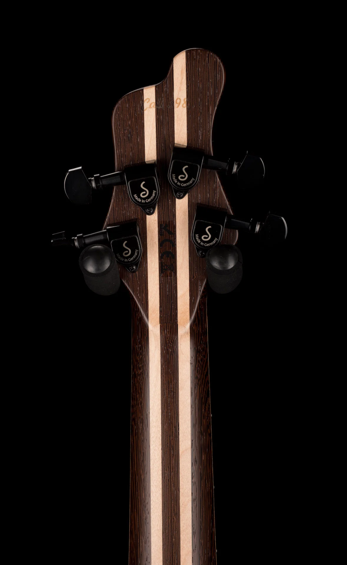 Mayones Cali4 Bass 17.5" Scale Flamed 3A Maple Top/Mahogany Body Trans Tortoise Brown Finish with Case - Image 10