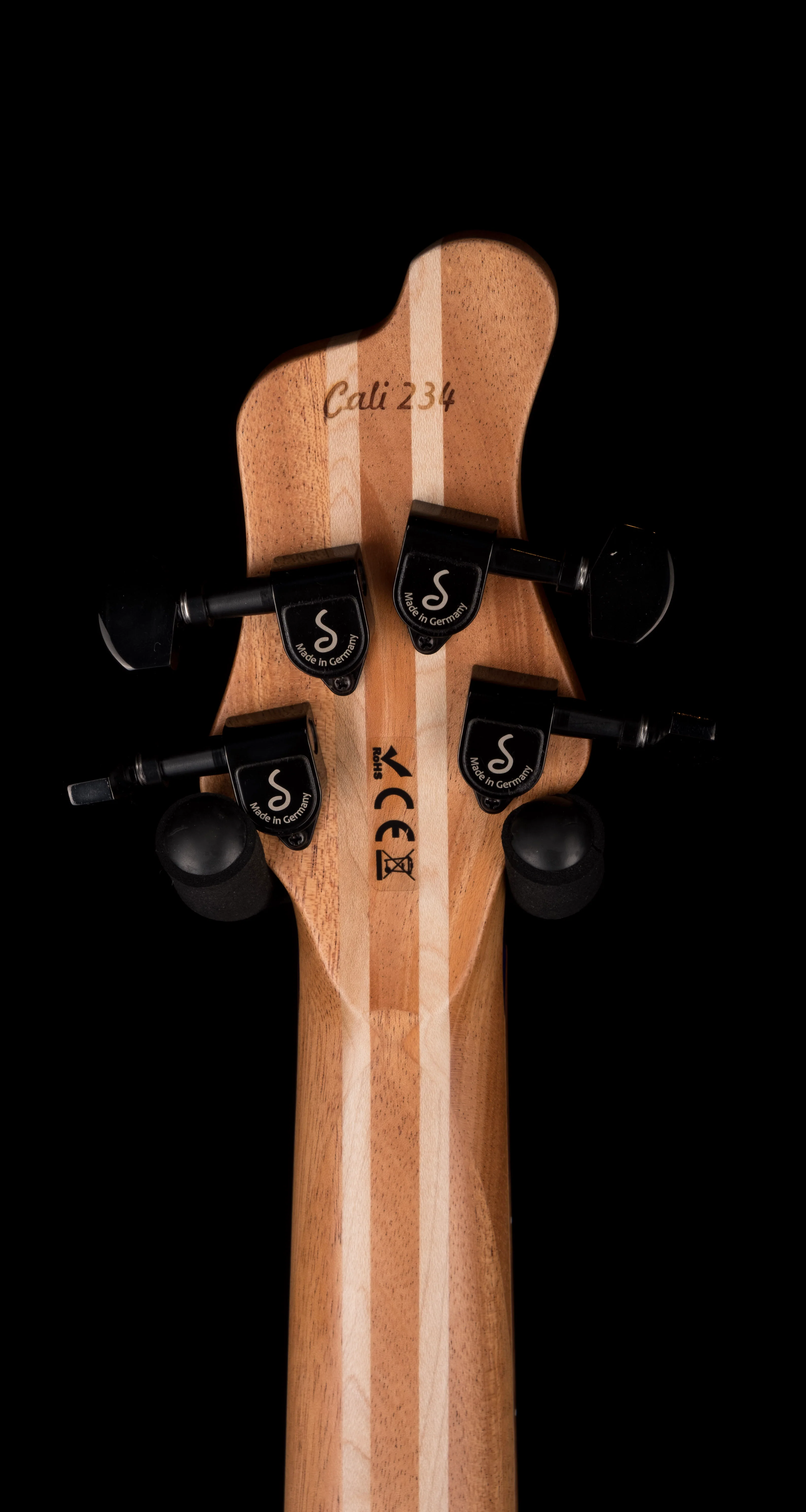 Mayones Cali4 Bass Black Limba Body Spruce Top Trans Purple - Image 12
