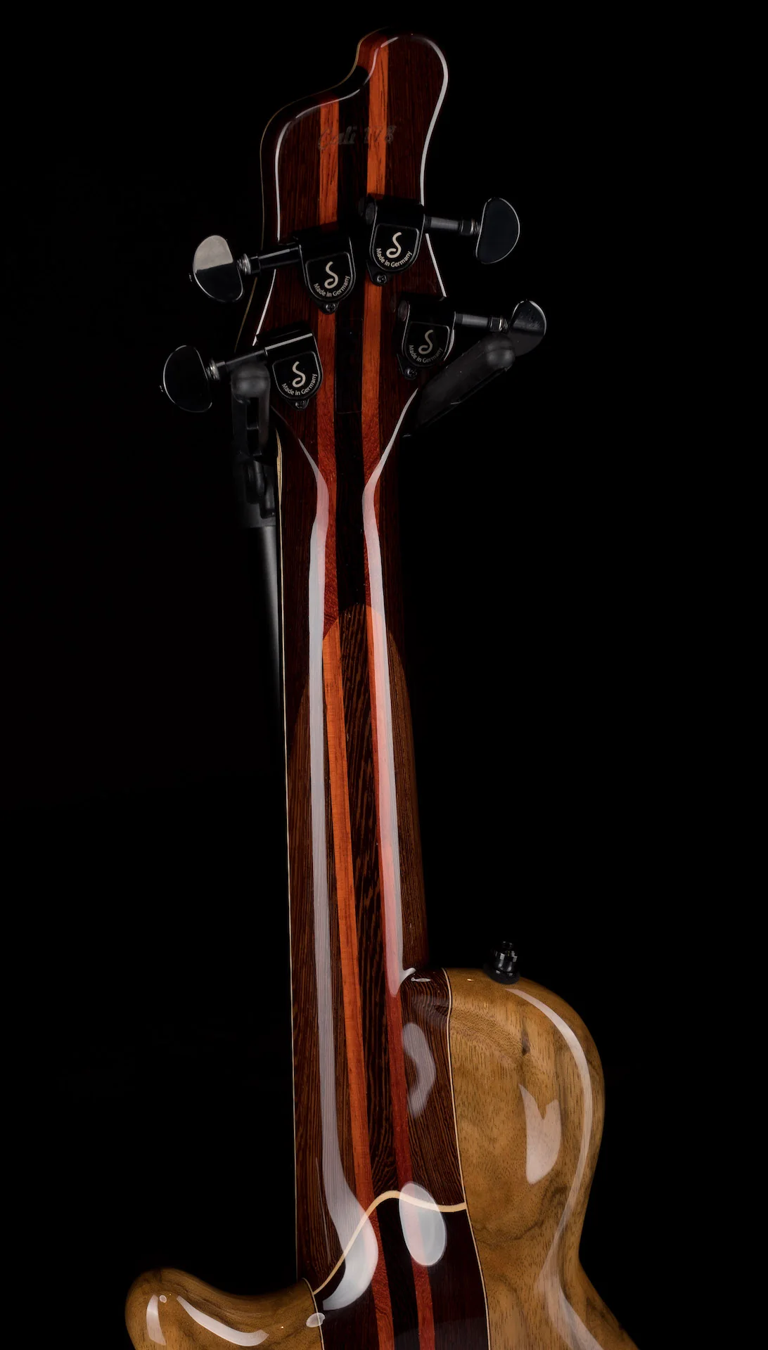 Mayones Cali4 Bass Black Limba Body Spalted Maple Top Ebony Board 5pc Wenge Neck Cali 4 - Image 11