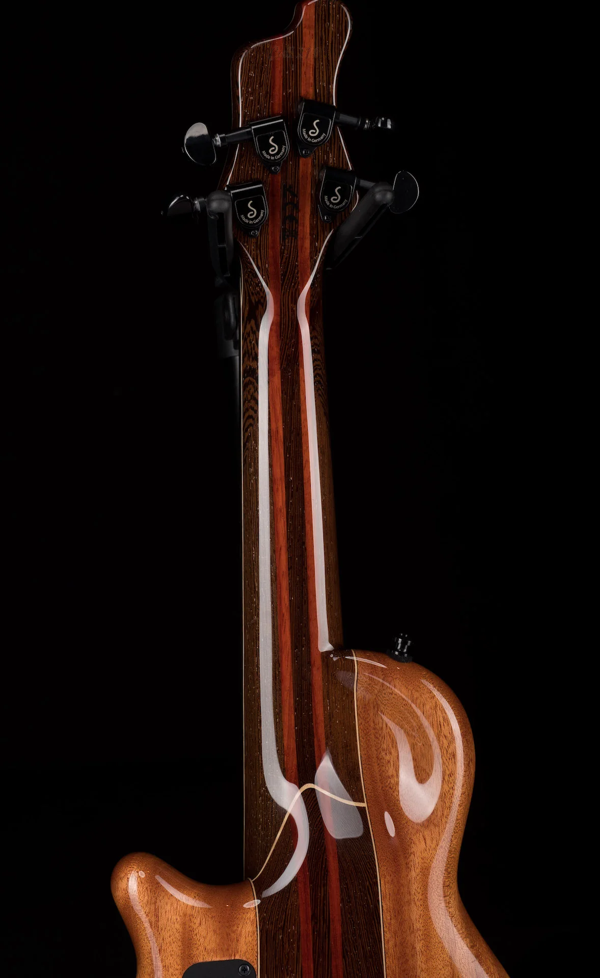Mayones Cali4 Bass Swamp Ash Body Buckeye Burl Top Rosewood Board 5pc Wenge Neck Cali 4 - Image 7
