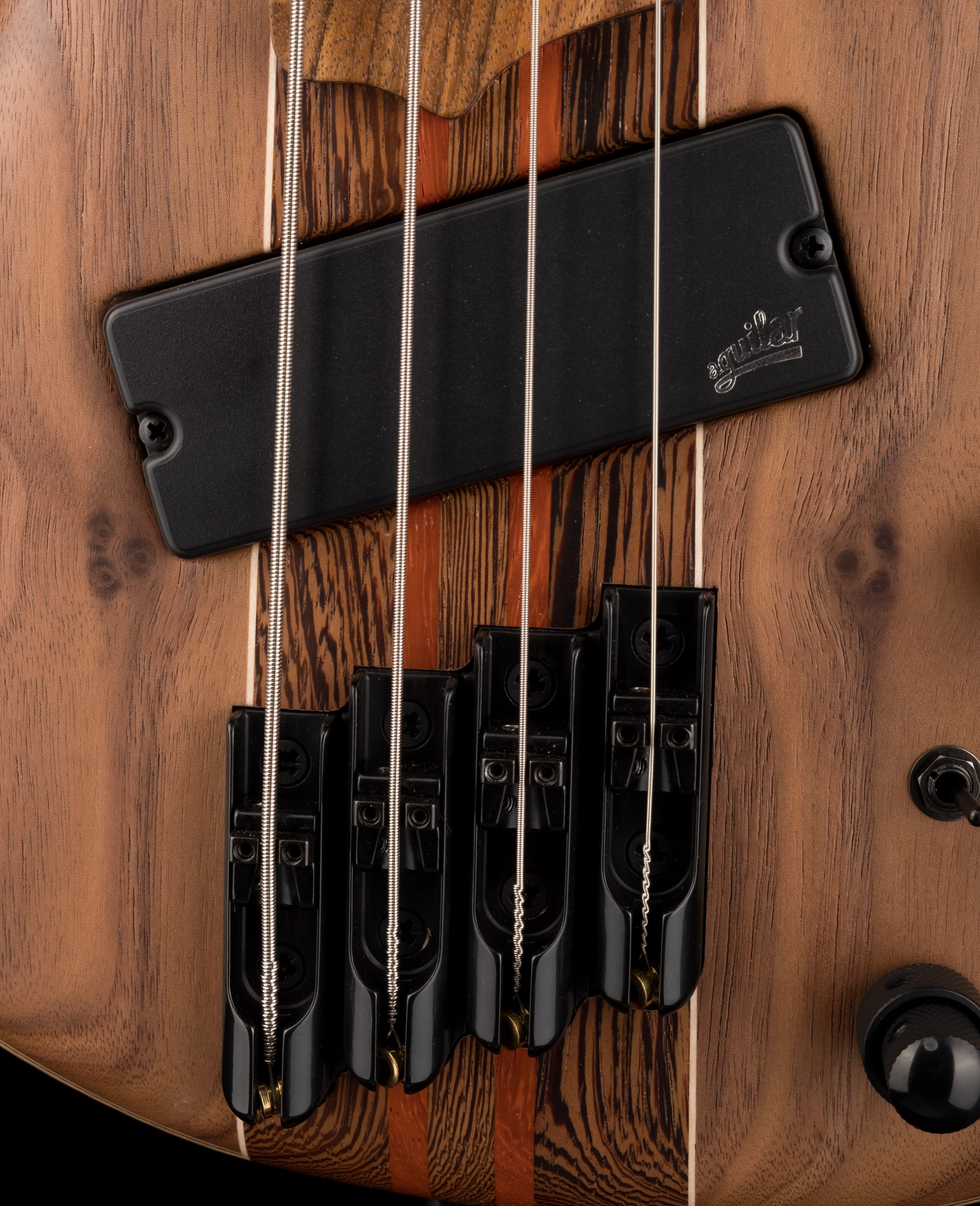 Mayones Cali4 Cali 4 VF Bass V Frets Walnut Top 5 Ply Wenge-Padouk Neck - Image 4